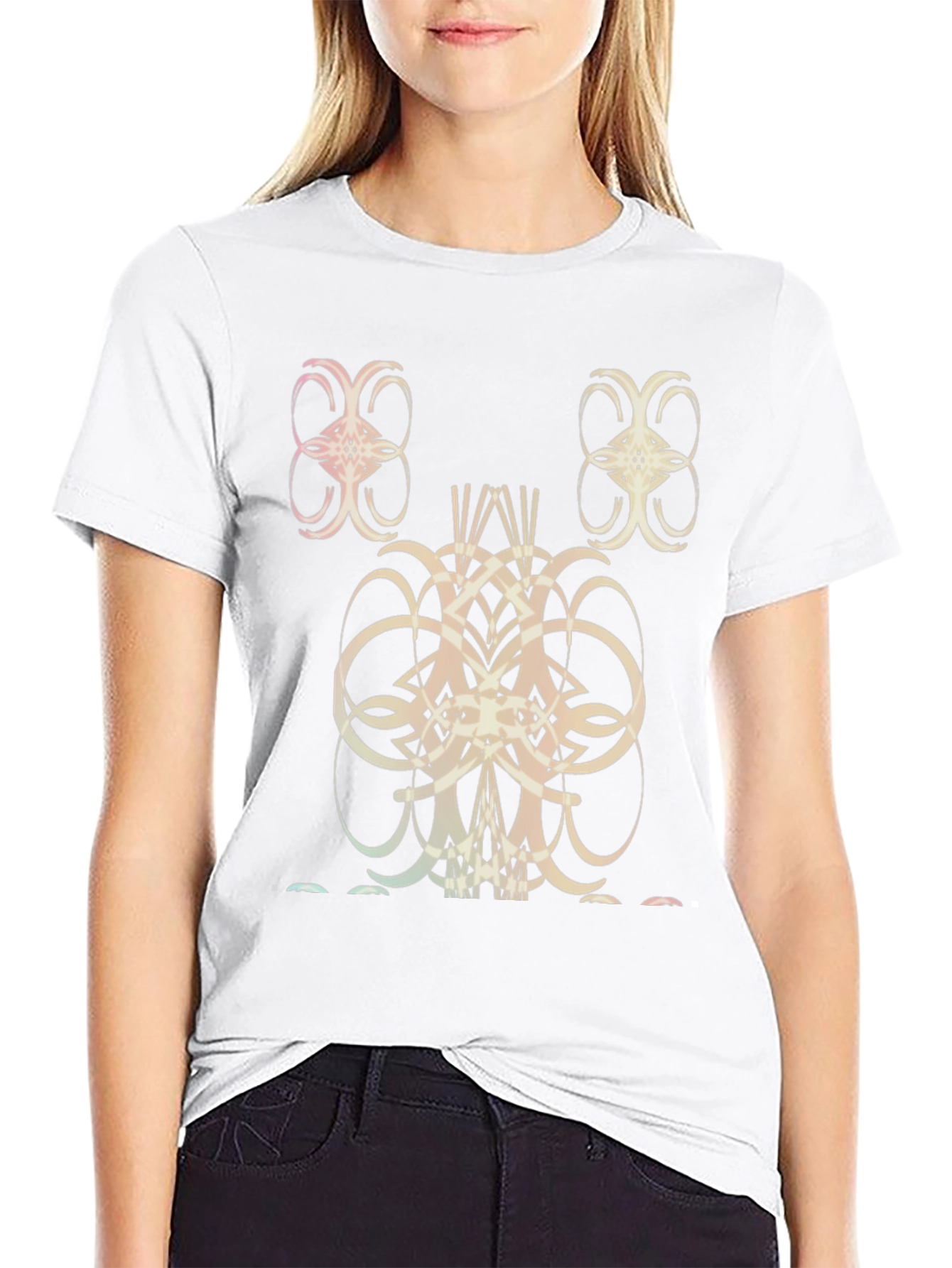 Abstract Graphic Black T-Shirt