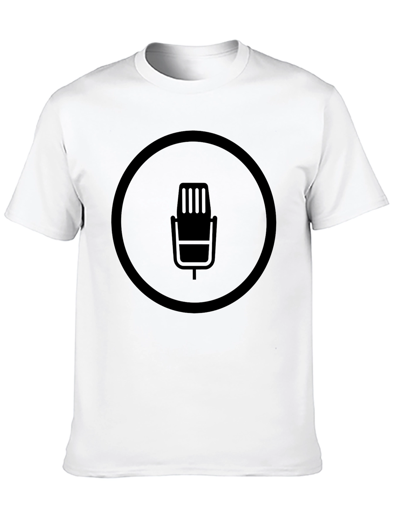 Black Microphone Graphic T-Shirt