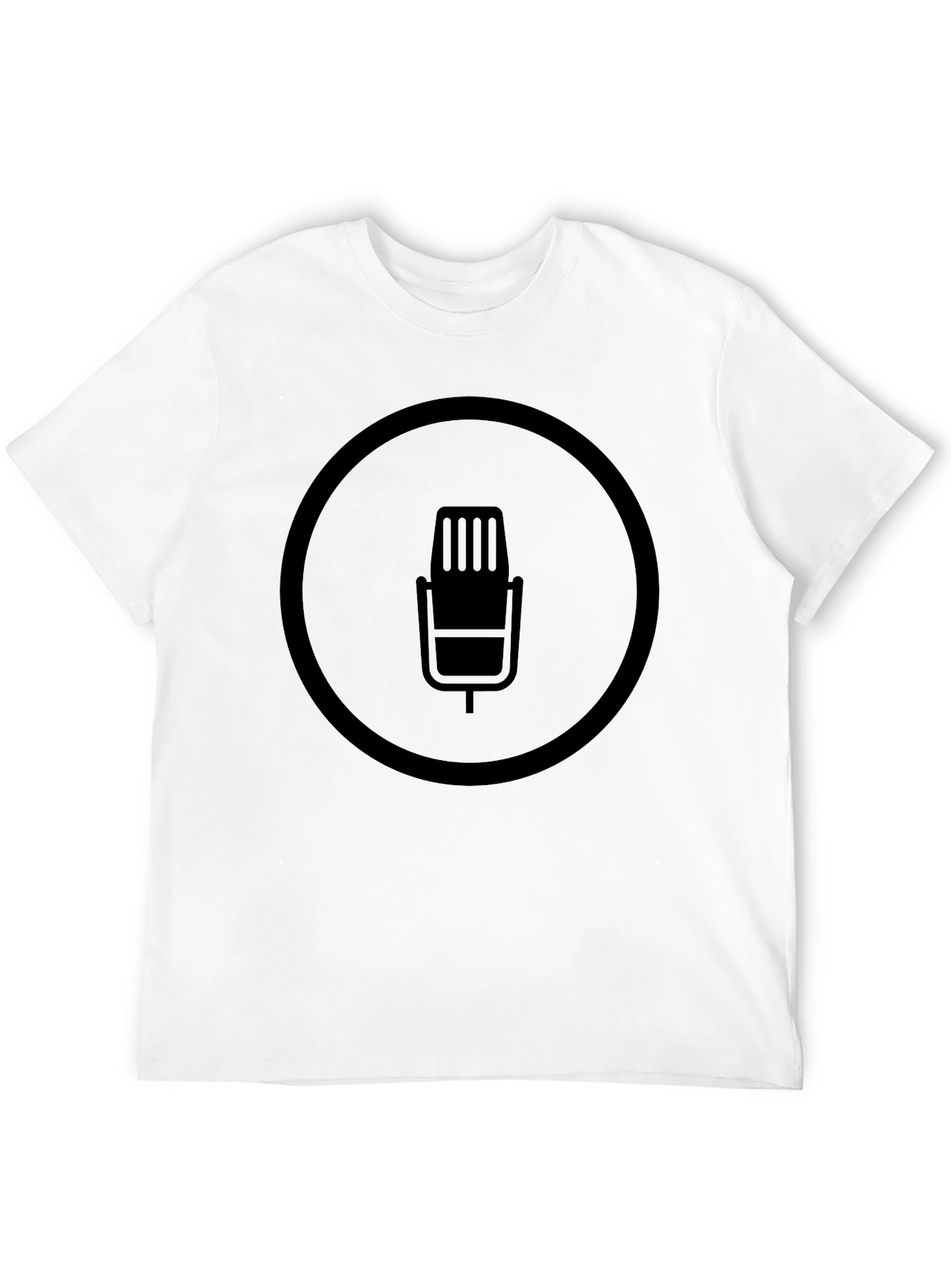 Black Microphone Graphic T-Shirt