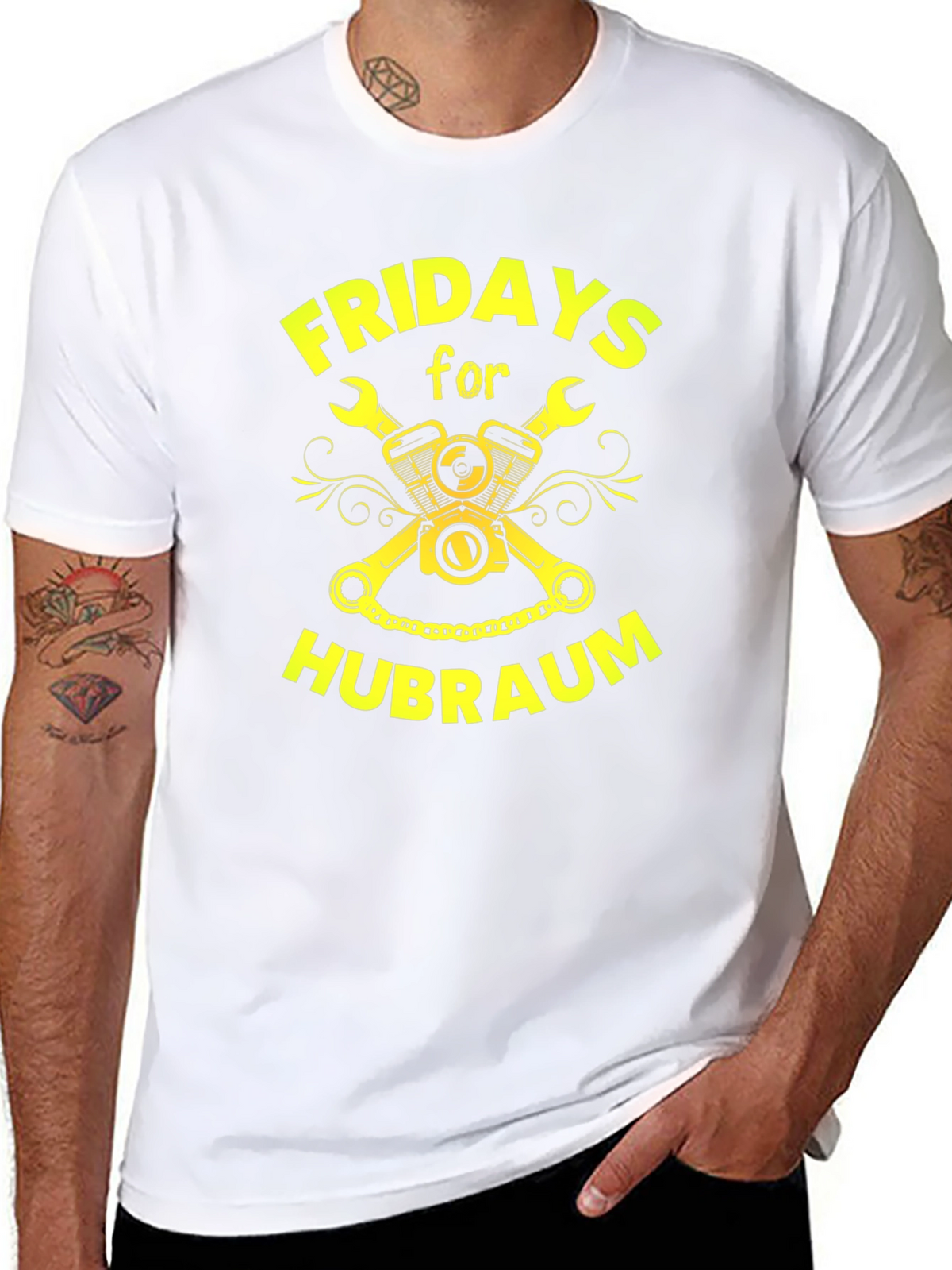 Fridays for Hubraum T-Shirt - Black Graphic Tee