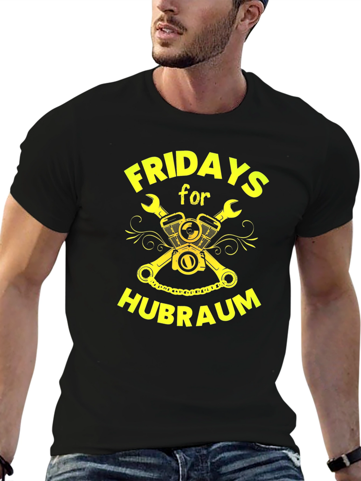 Fridays for Hubraum T-Shirt - Black Graphic Tee