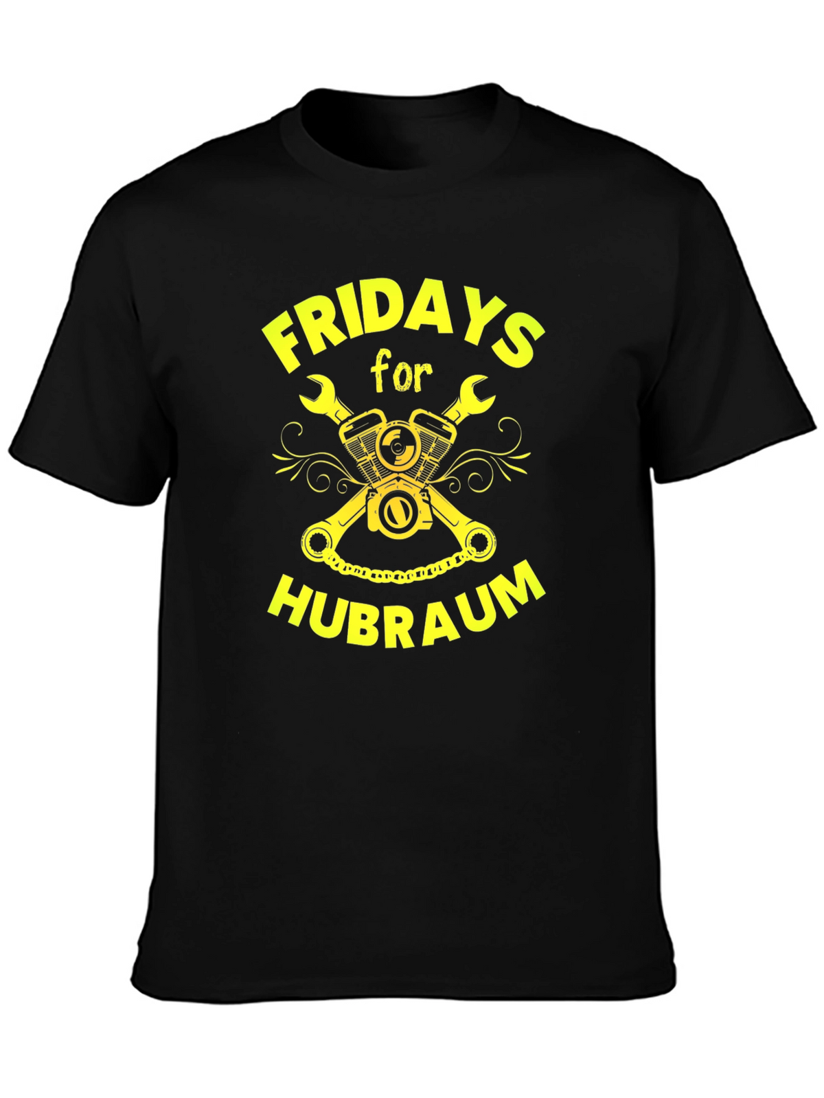 Fridays for Hubraum T-Shirt - Black Graphic Tee