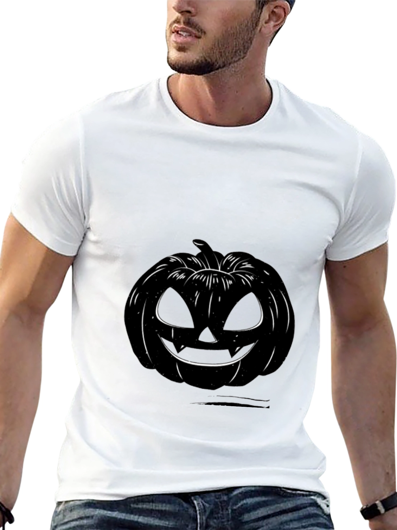 Spooky Pumpkin Graphic Tee - Halloween T-Shirt