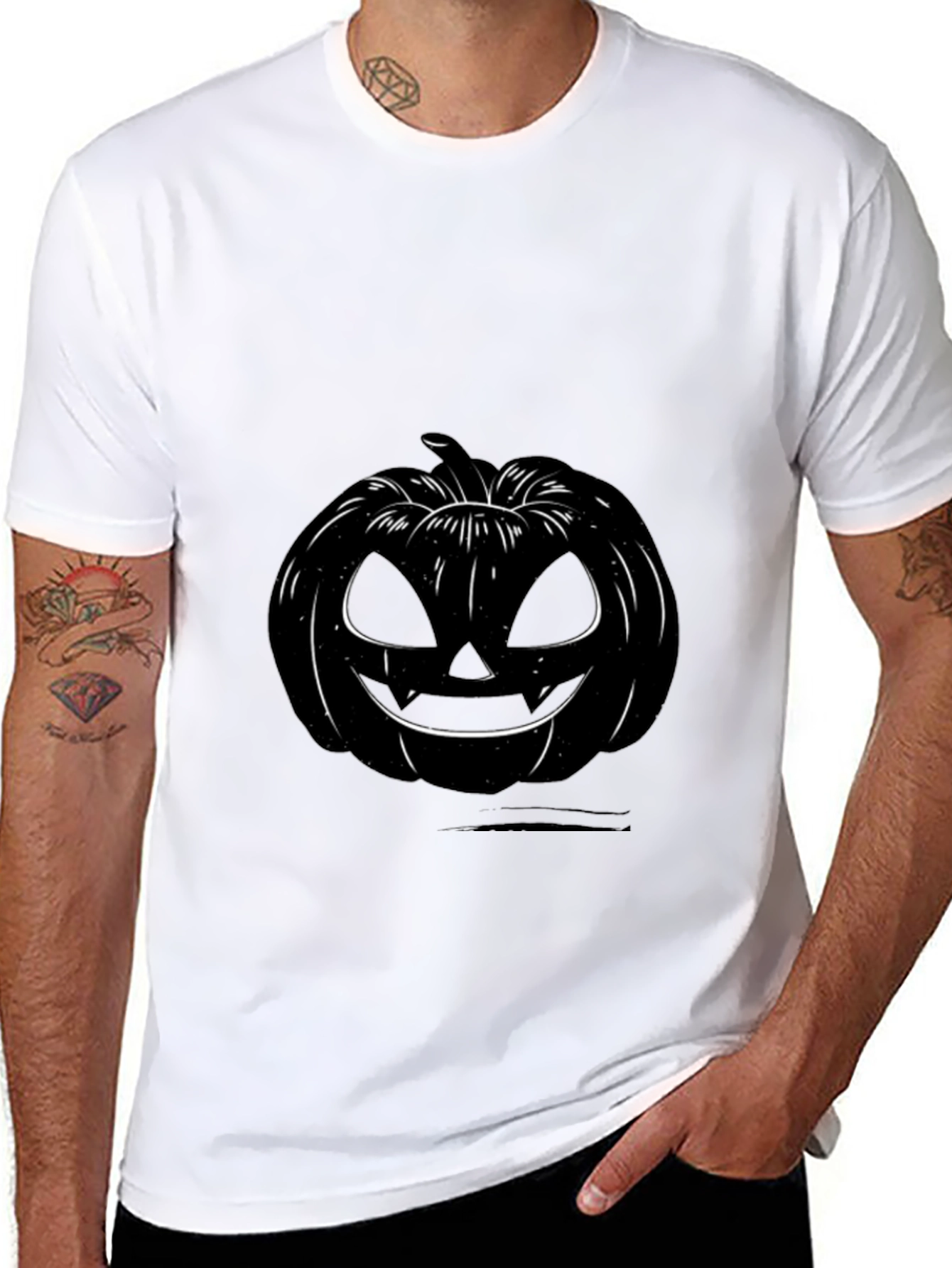 Spooky Pumpkin Graphic Tee - Halloween T-Shirt
