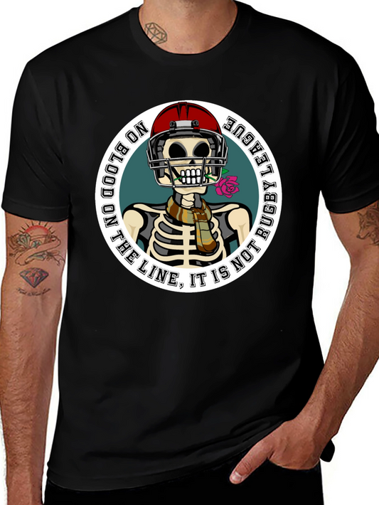 Rugby League Skeleton Graphic T-Shirt