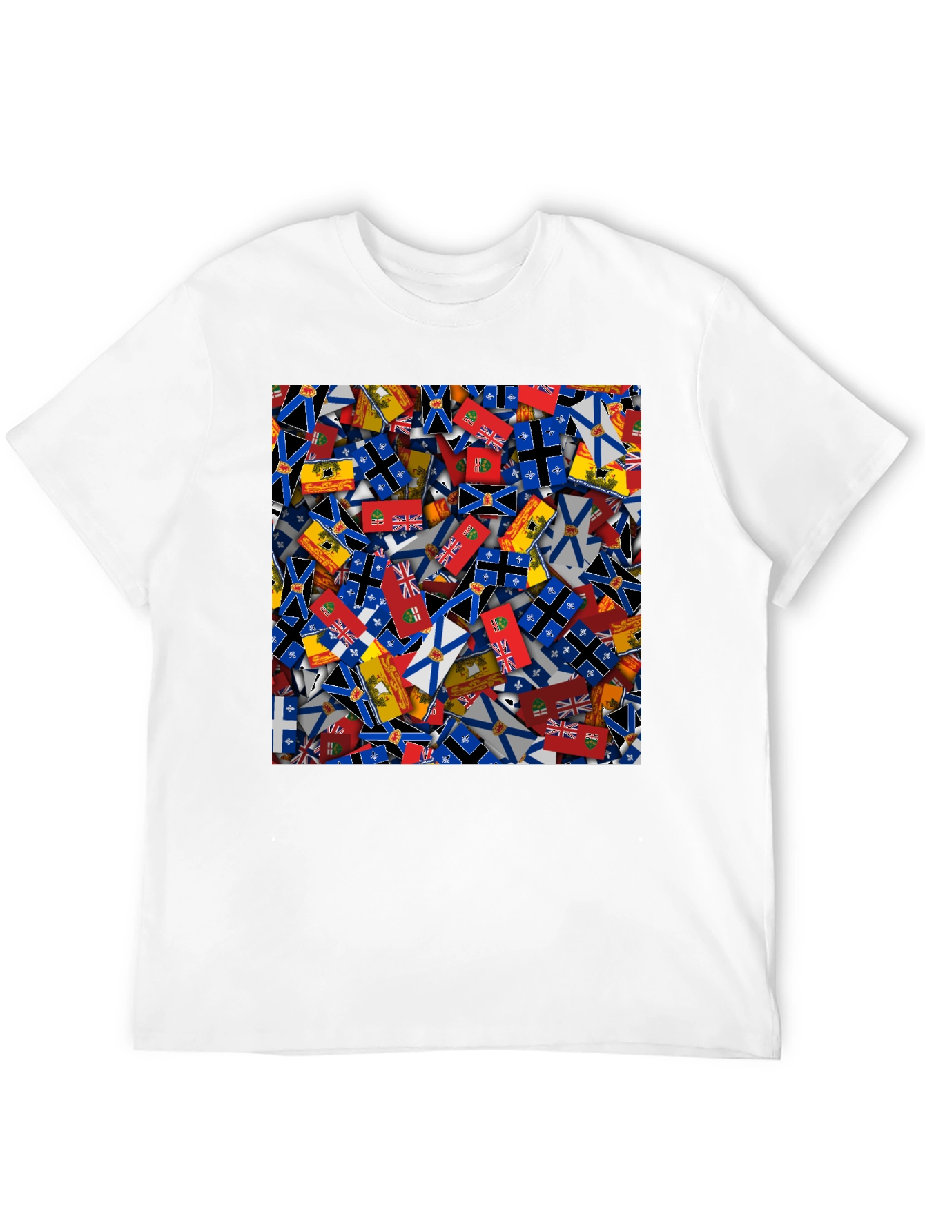 Canada Provinces Flags Graphic Tee - Black