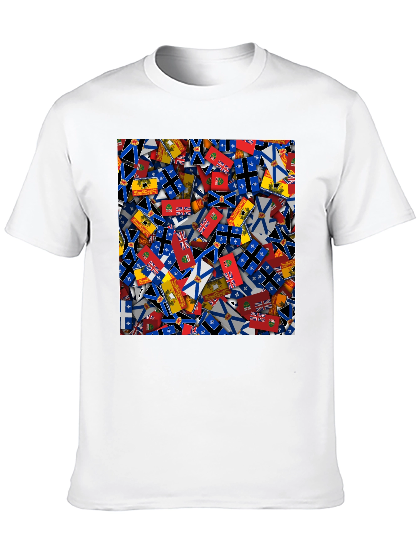 Canada Provinces Flags Graphic Tee - Black