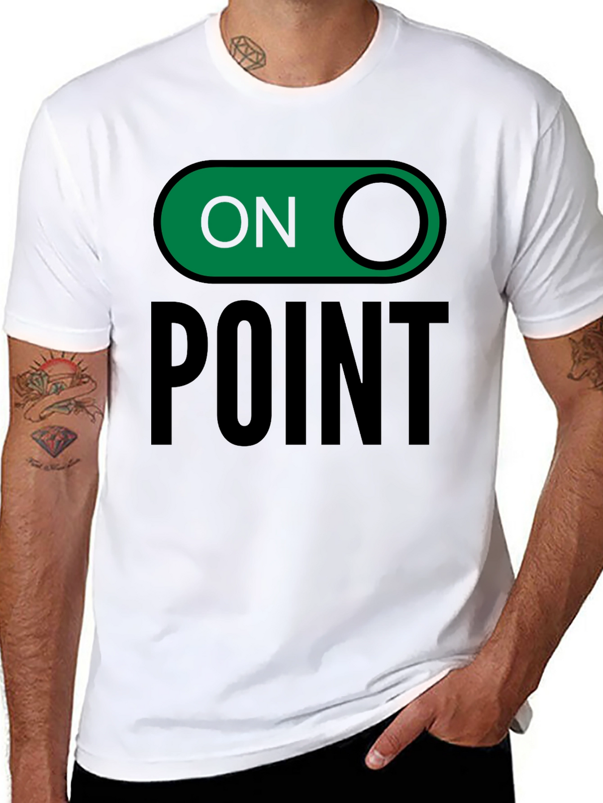 On Point Graphic Tee - Trendy Slogan T-Shirt