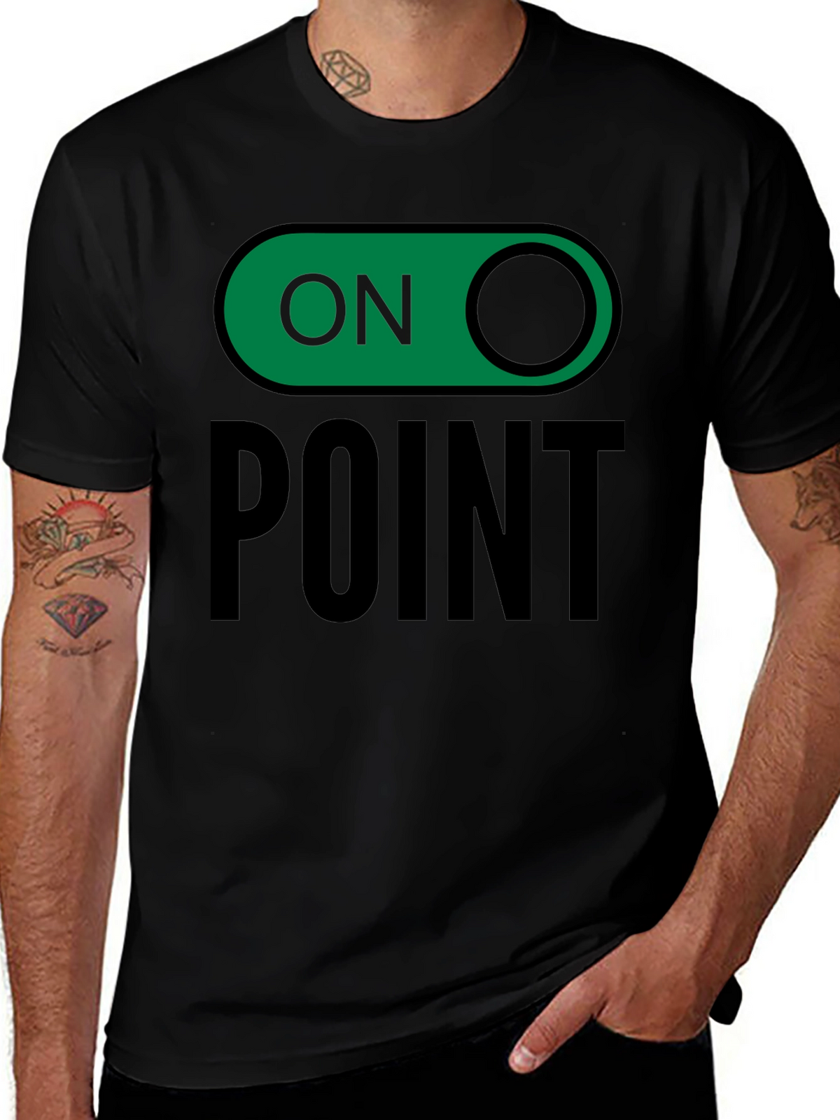 On Point Graphic Tee - Trendy Slogan T-Shirt