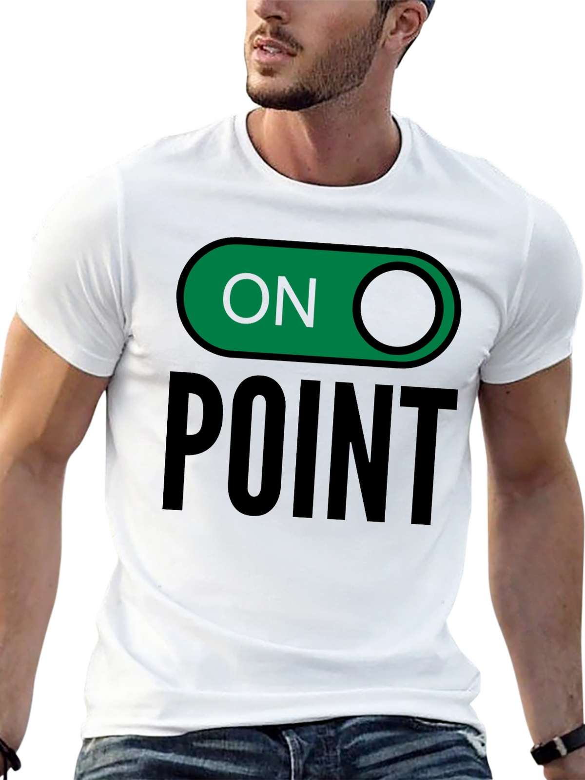 On Point Graphic Tee - Trendy Slogan T-Shirt
