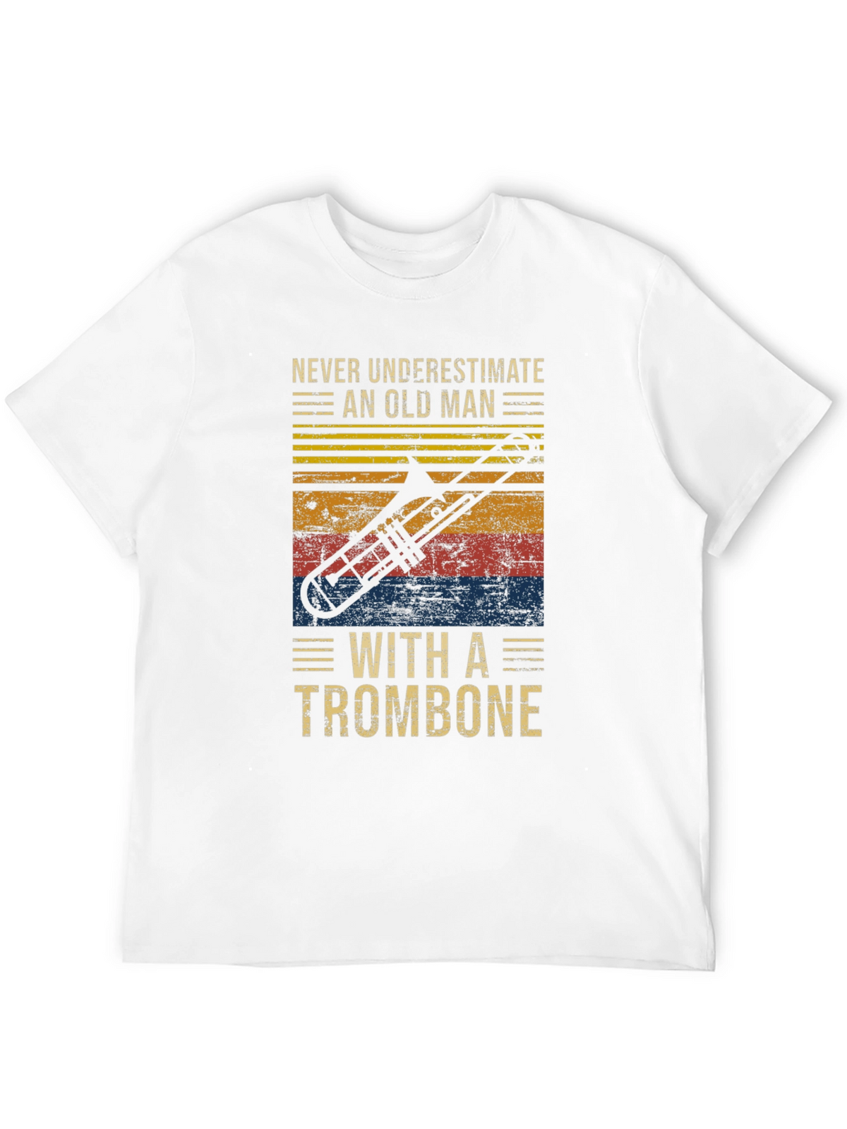 Never Underestimate Old Man Trombone T-Shirt