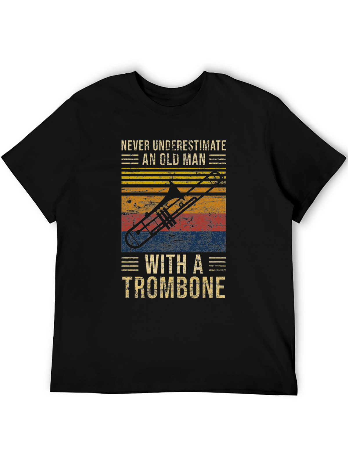 Never Underestimate Old Man Trombone T-Shirt