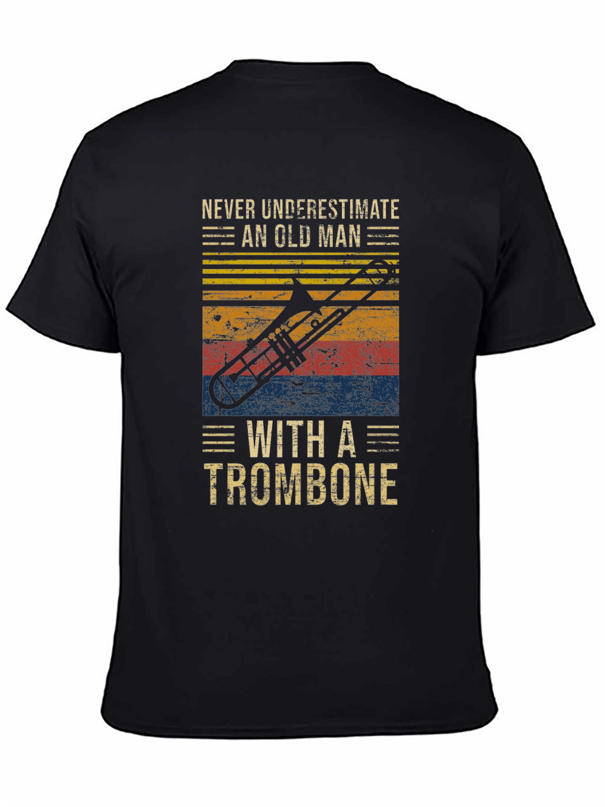 Never Underestimate Old Man Trombone T-Shirt