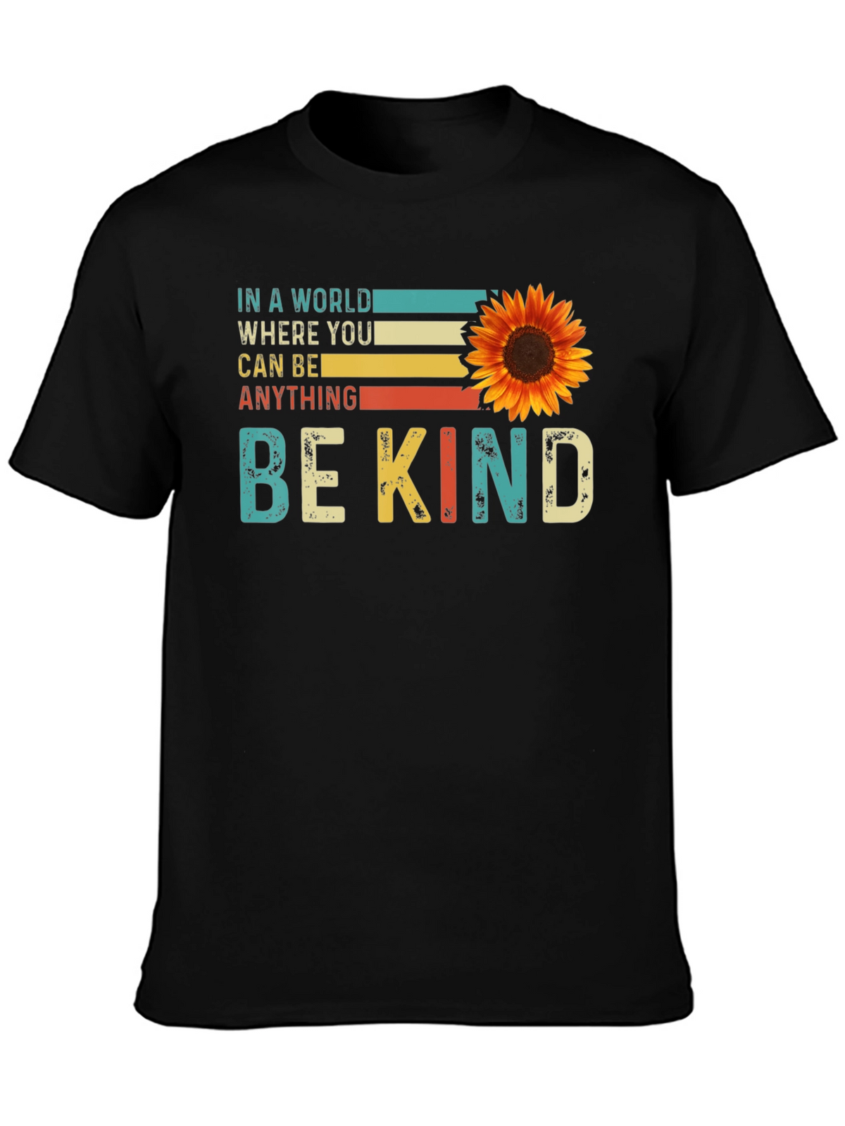 Be Kind Sunflower Graphic Tee - Comfort Fit