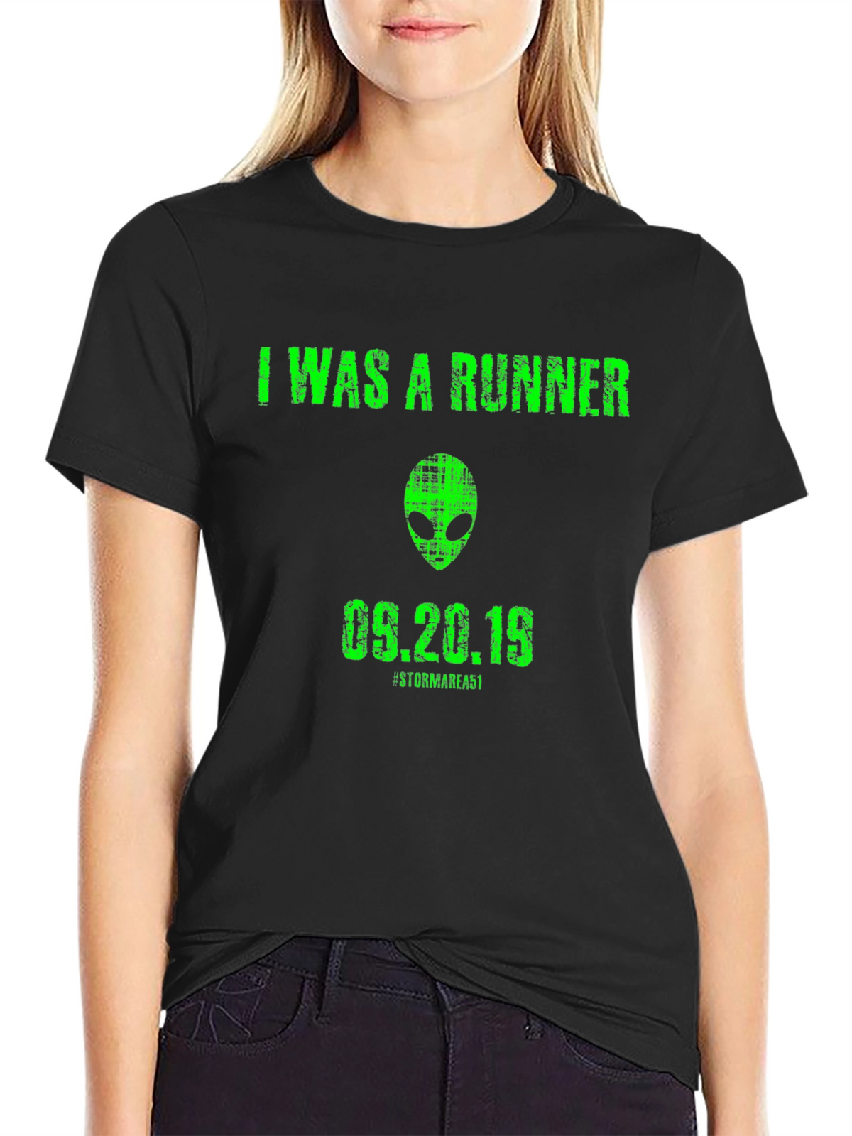 I Was a Runner T-Shirt Alien UFO Conspiracy