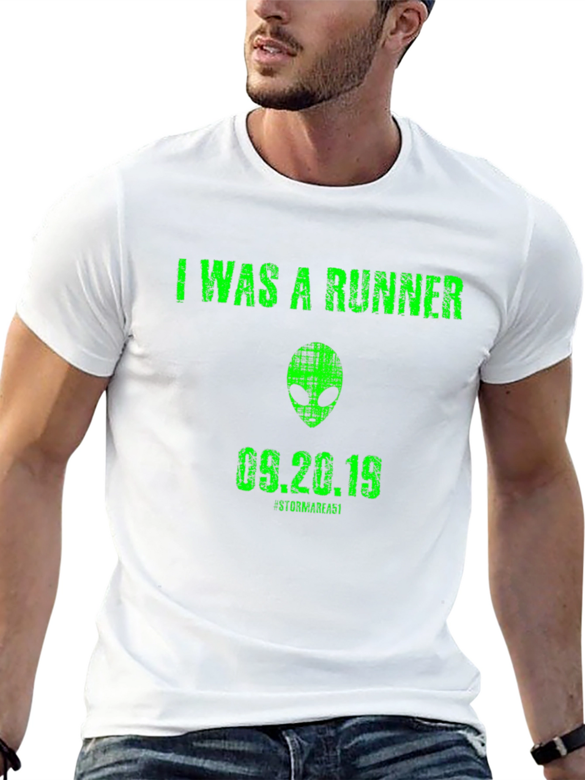 I Was a Runner T-Shirt Alien UFO Conspiracy