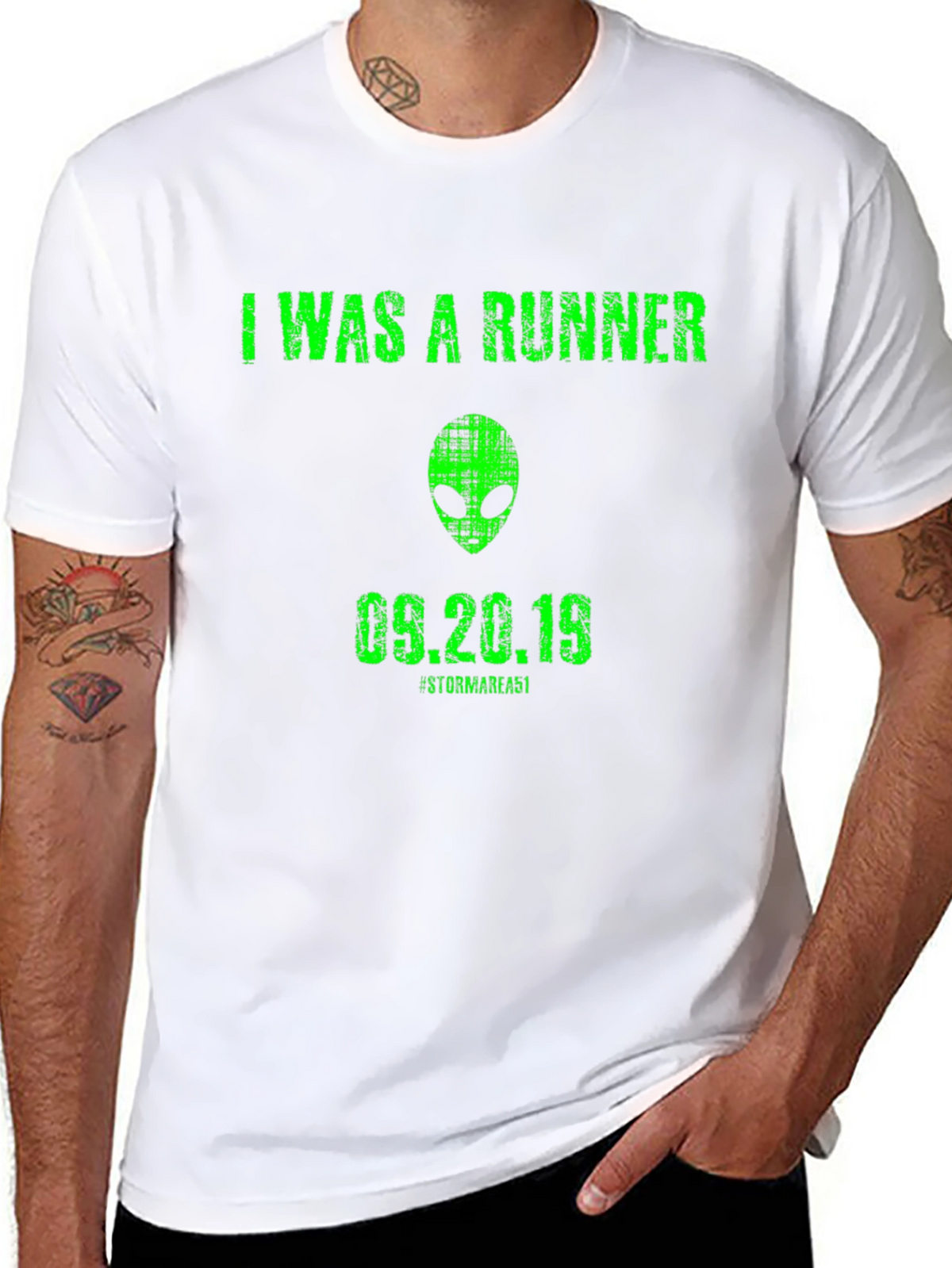 I Was a Runner T-Shirt Alien UFO Conspiracy