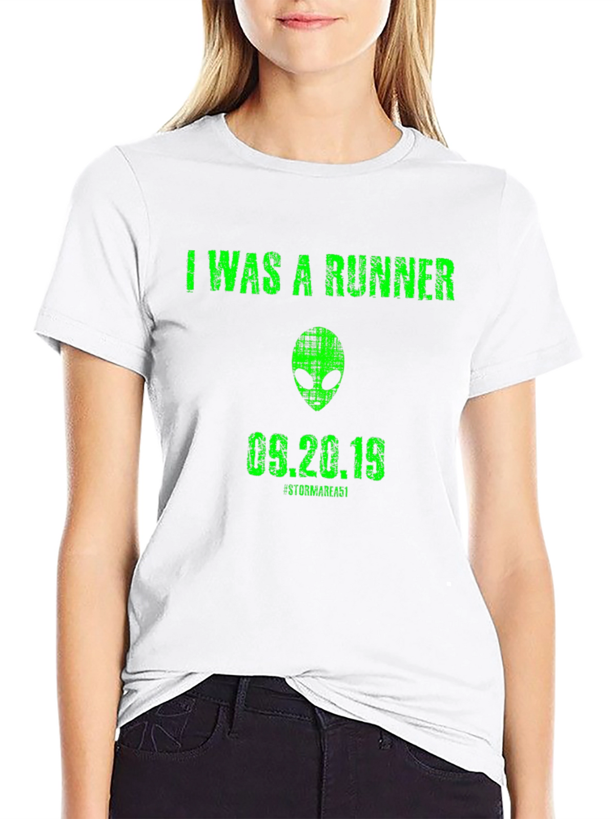 I Was a Runner T-Shirt Alien UFO Conspiracy
