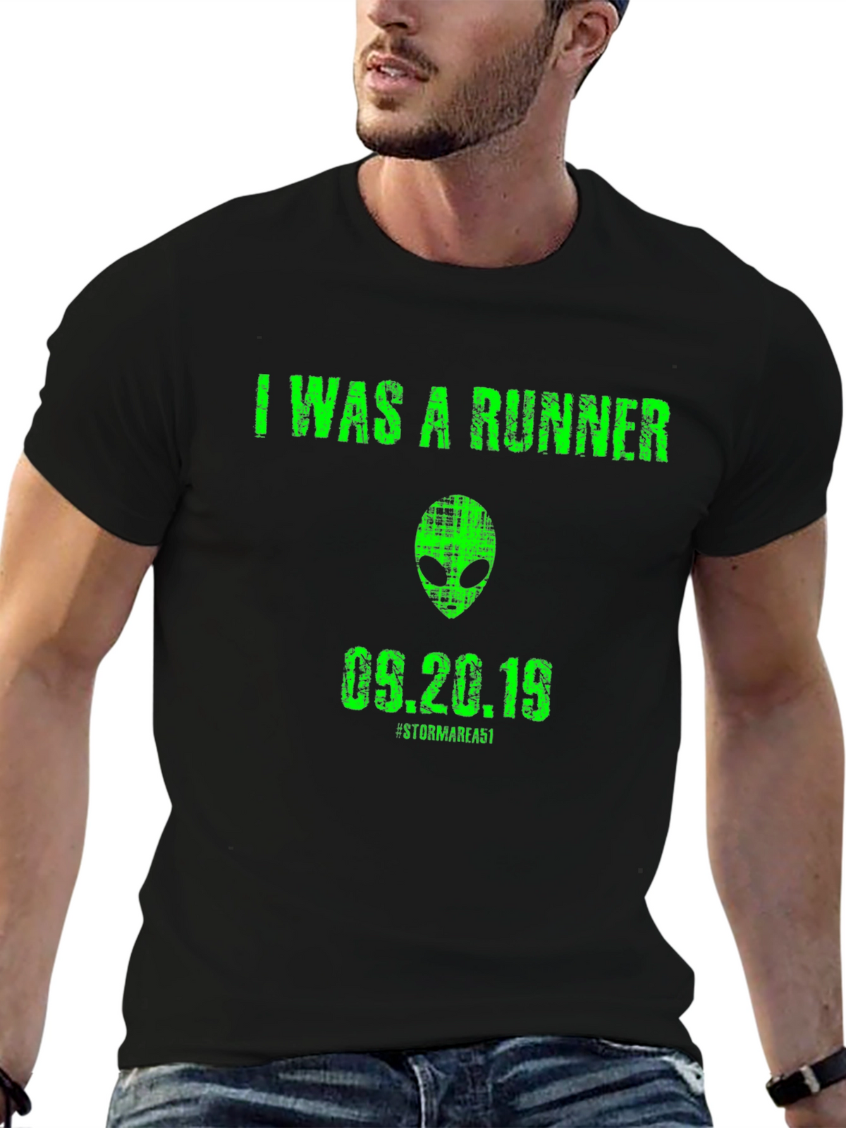 I Was a Runner T-Shirt Alien UFO Conspiracy