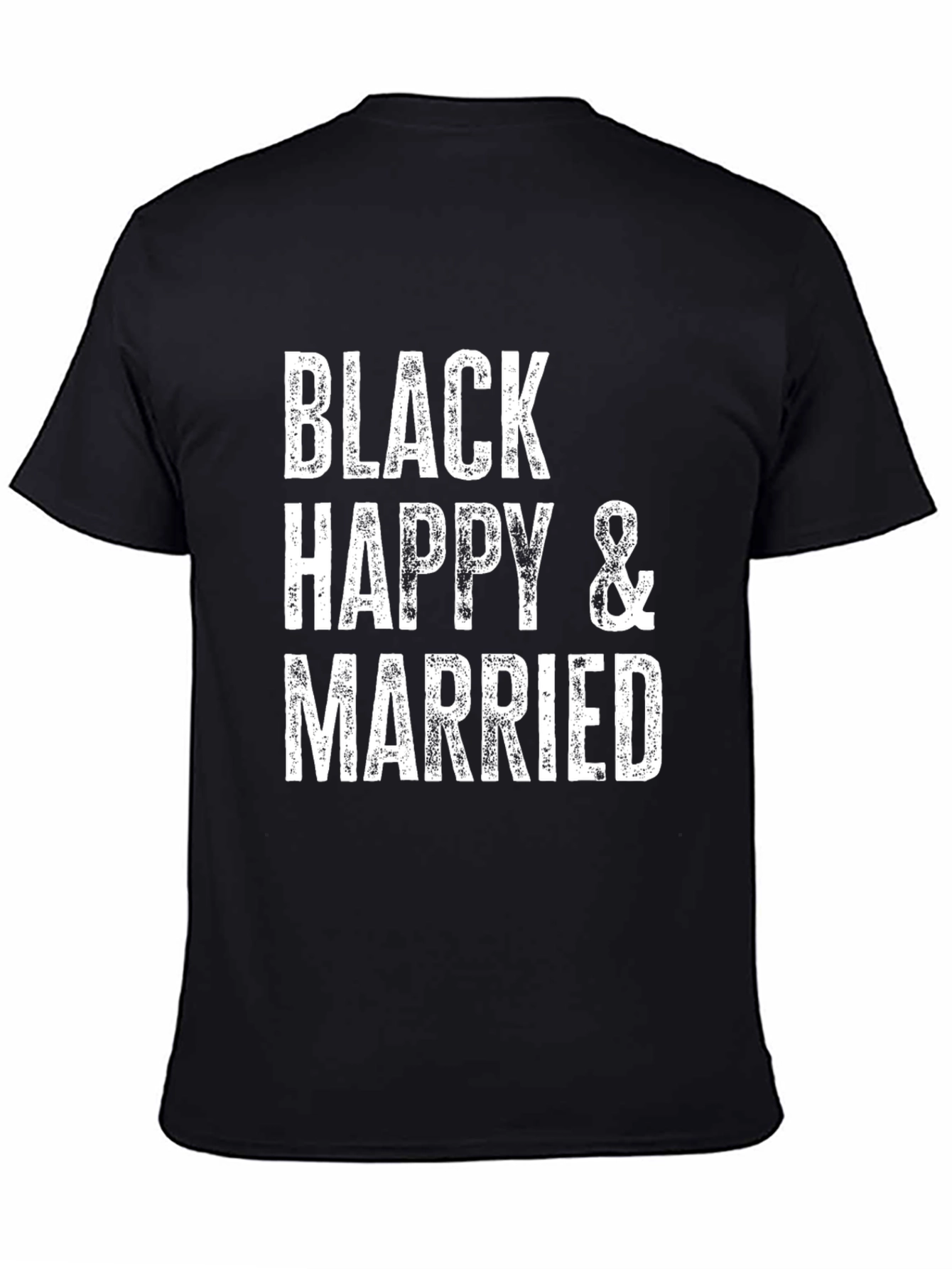Black Happy & Married Graphic Tee - Unisex