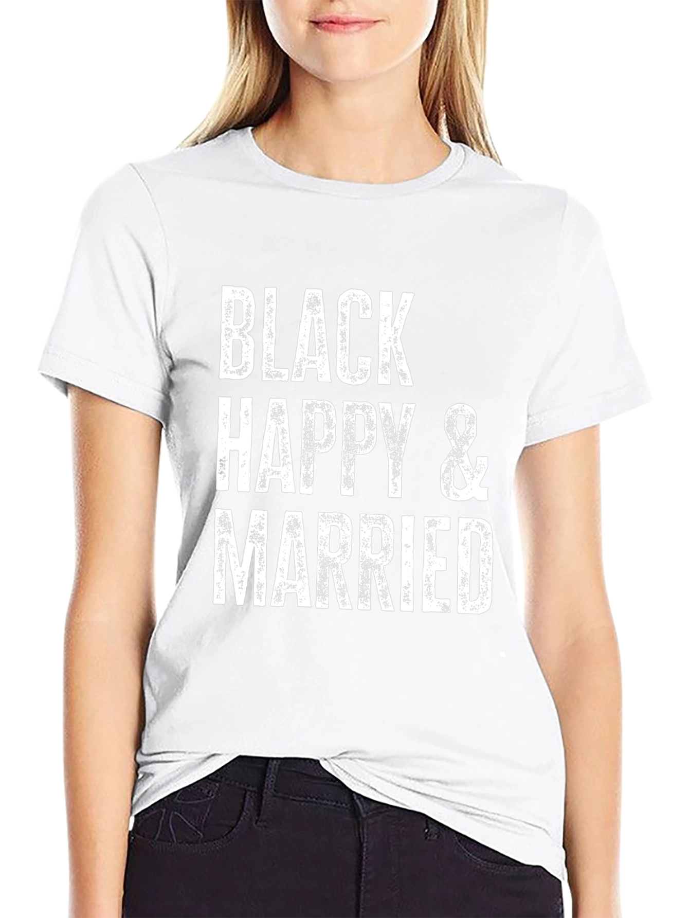 Black Happy & Married Graphic Tee - Unisex