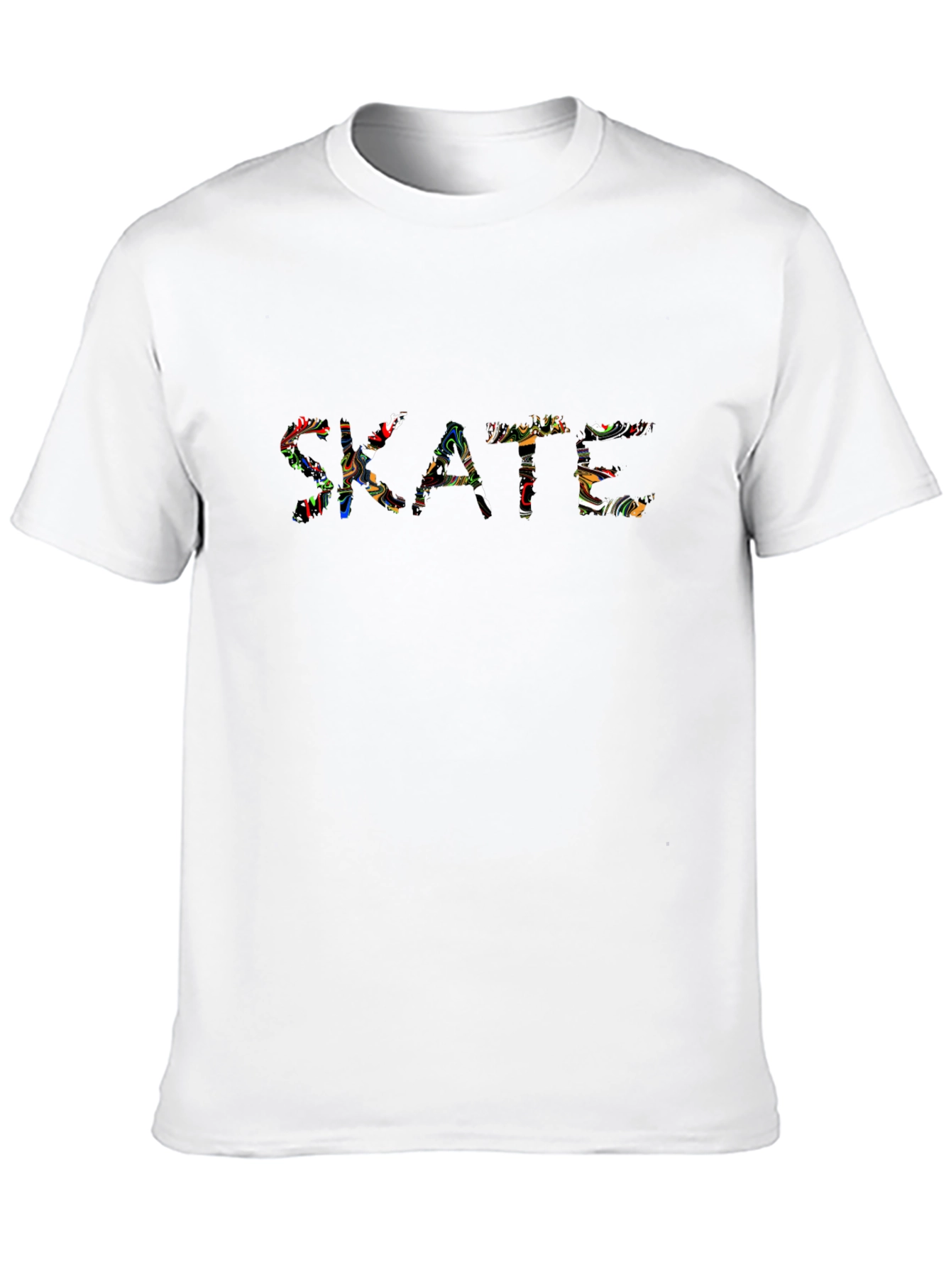 Skate Graphic Black Crew Neck T-Shirt