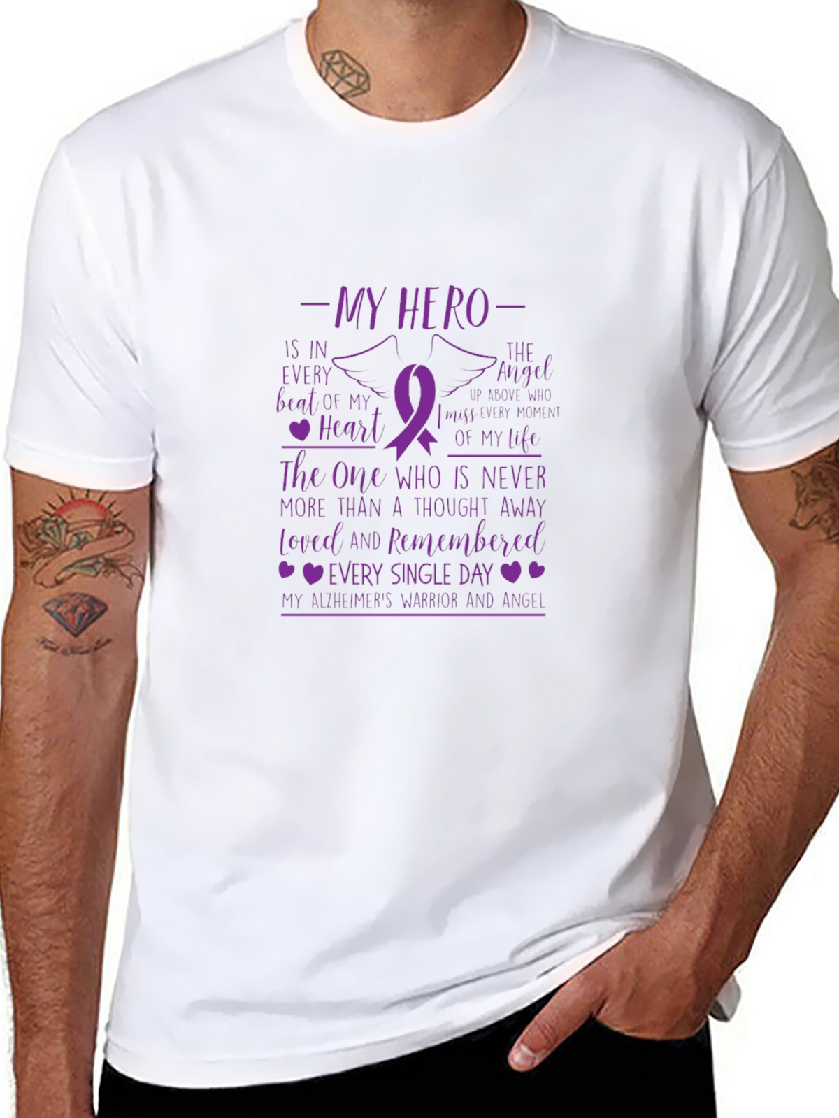 My Hero Alzheimers Awareness T-Shirt