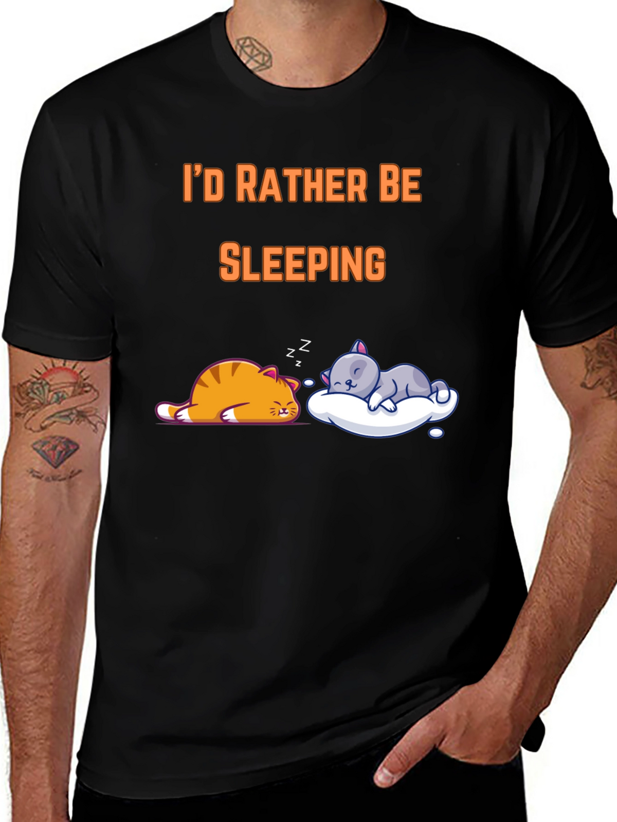 Id Rather Be Sleeping Cat T-Shirt