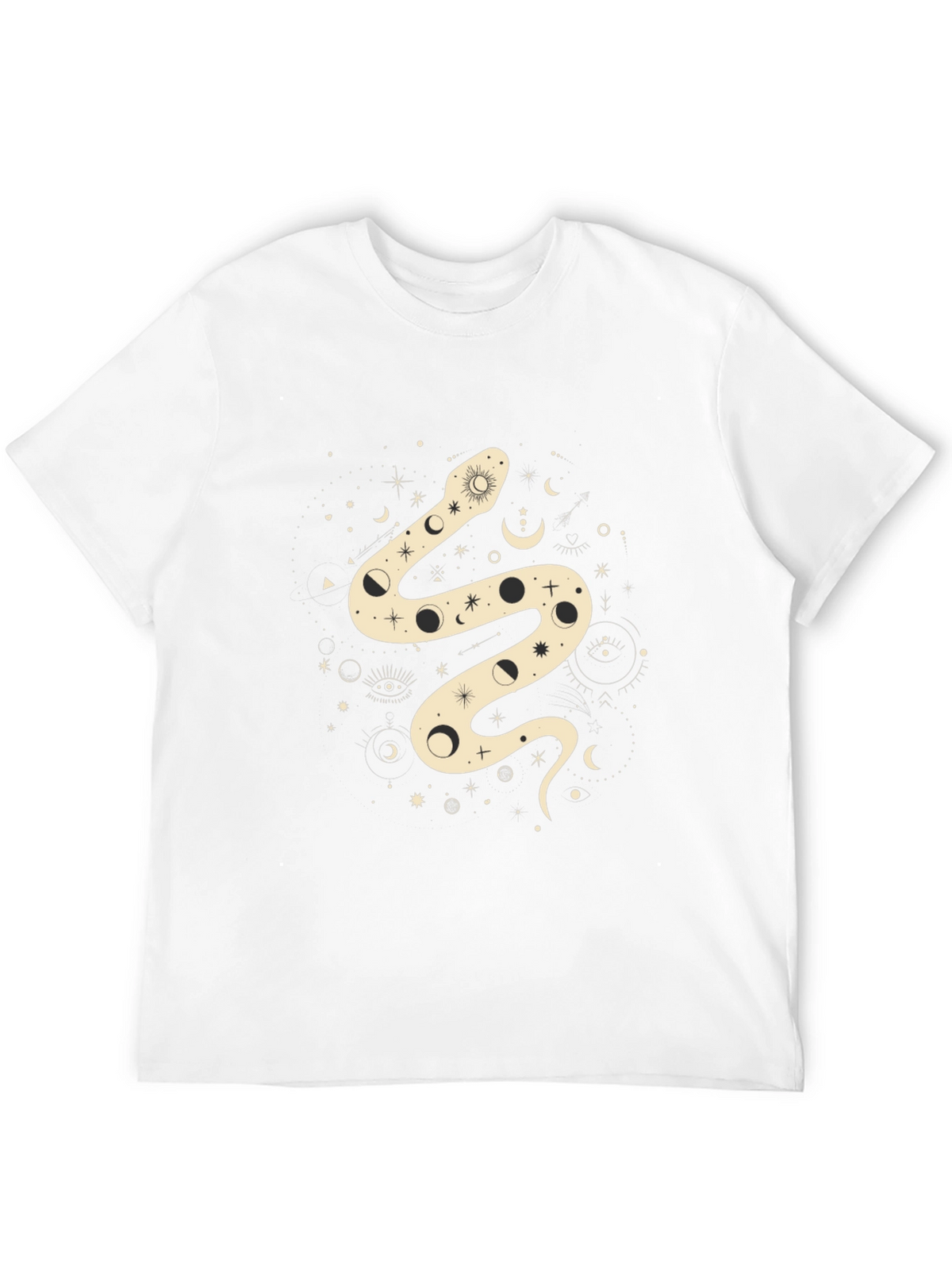 Mystic Snake Graphic Tee - Black Cotton