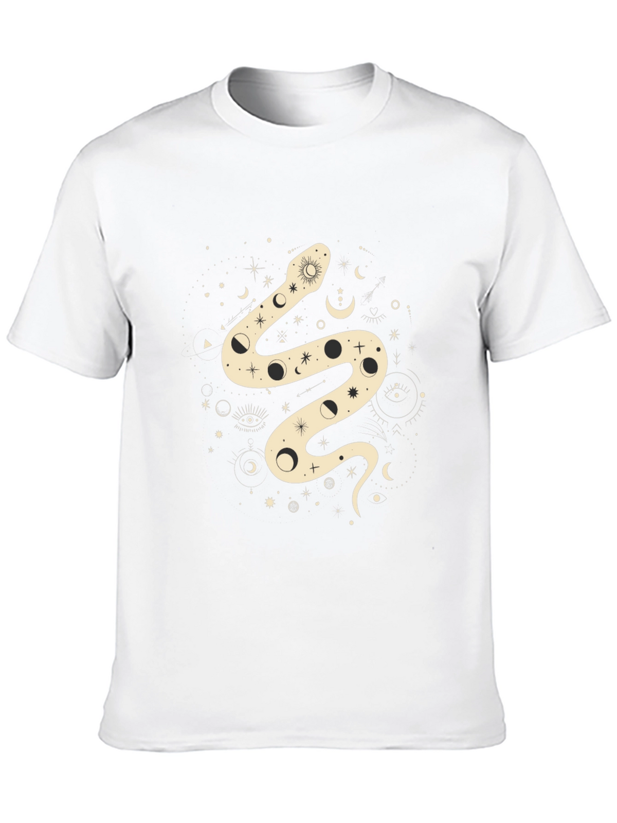 Mystic Snake Graphic Tee - Black Cotton