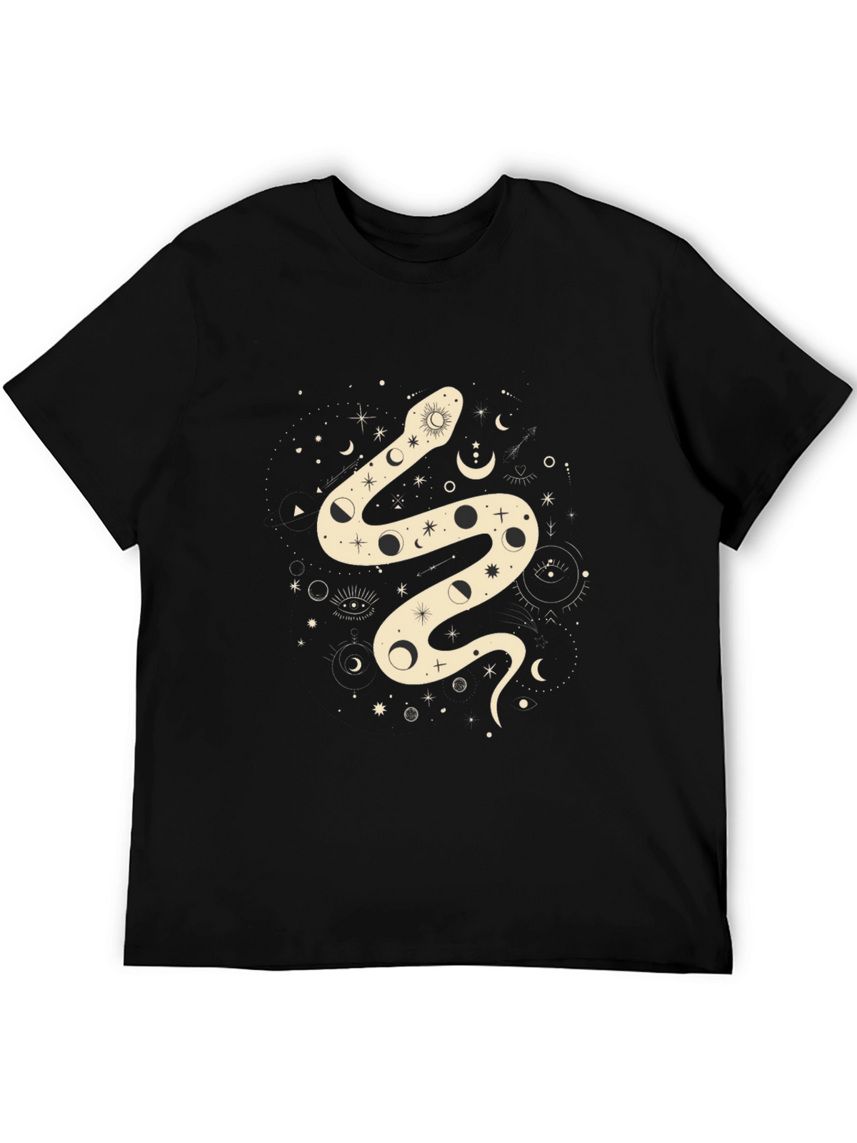 Mystic Snake Graphic Tee - Black Cotton