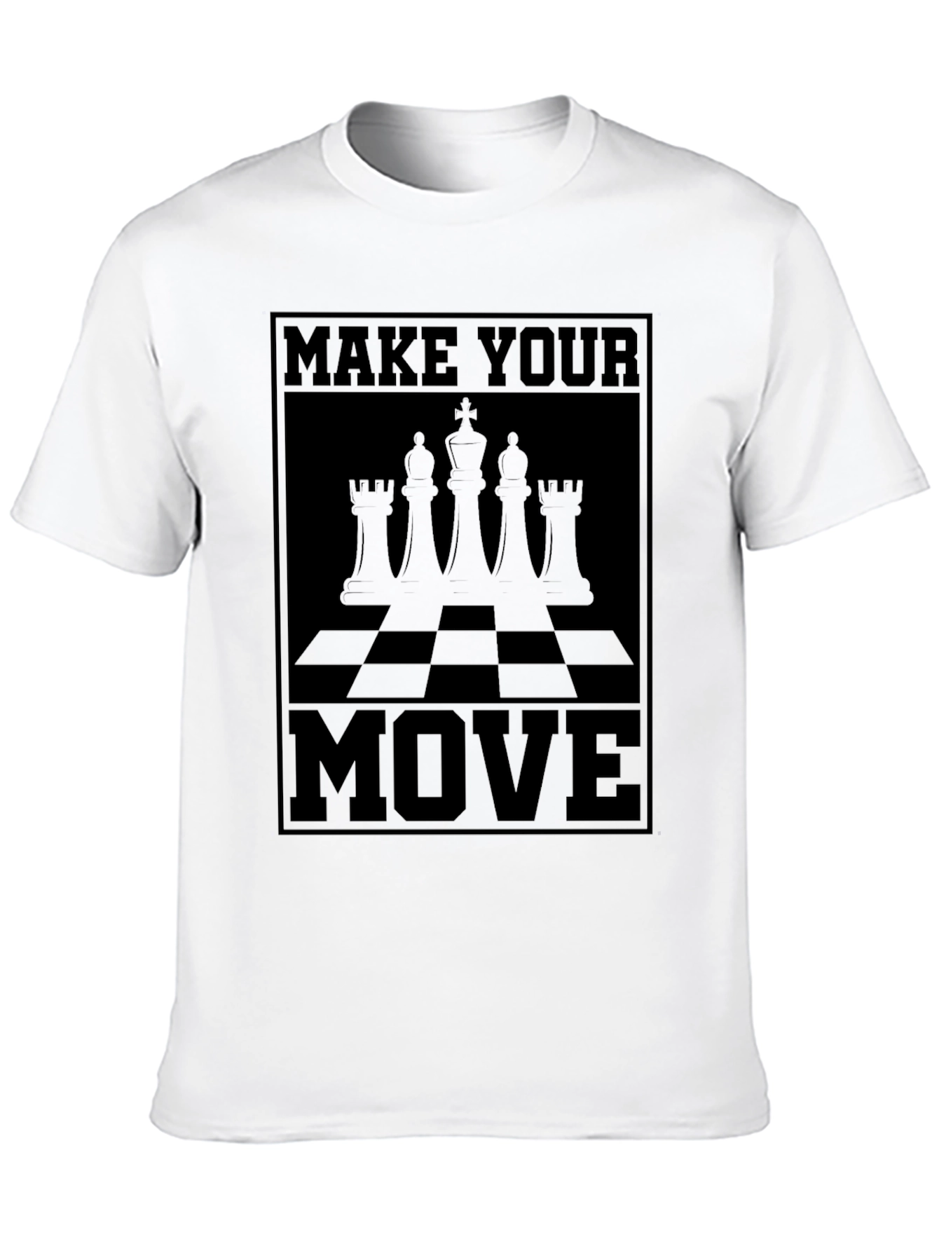 Chess Move Graphic T-Shirt - Black