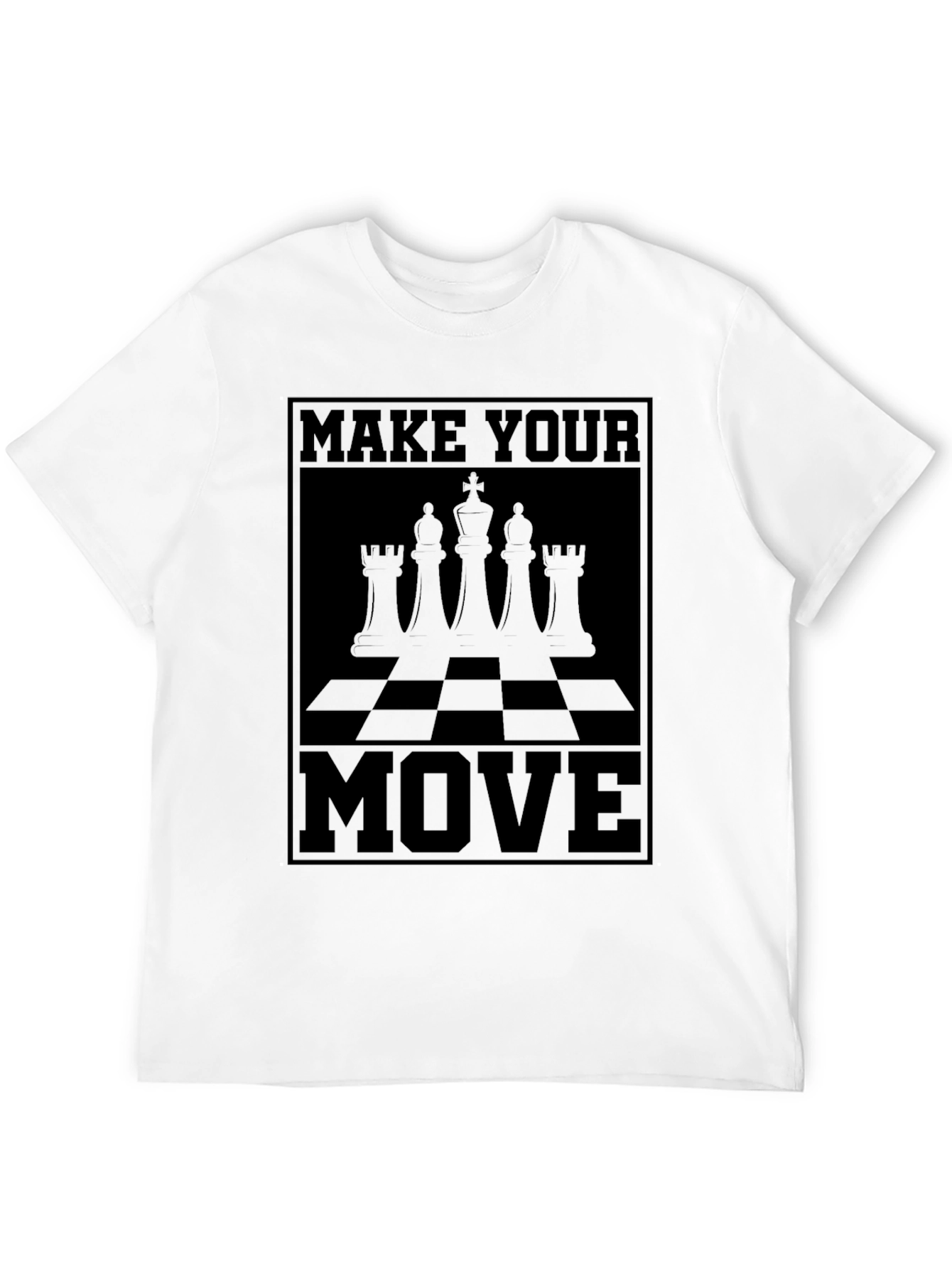 Chess Move Graphic T-Shirt - Black