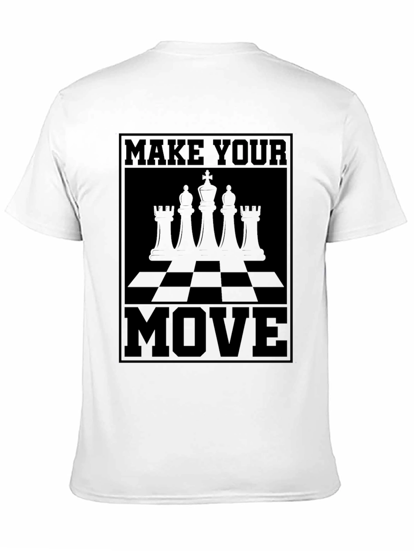 Chess Move Graphic T-Shirt - Black