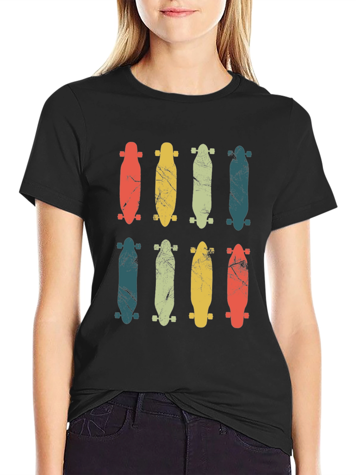 Retro Skateboard Graphic T-Shirt