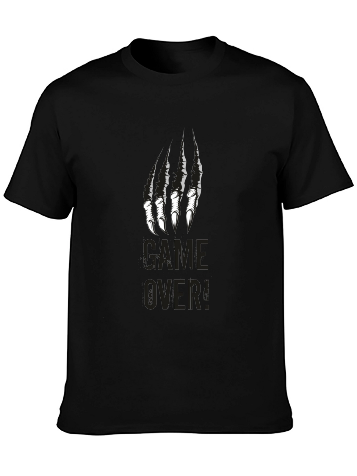 Game Over Graphic Print Crew Neck Tee
