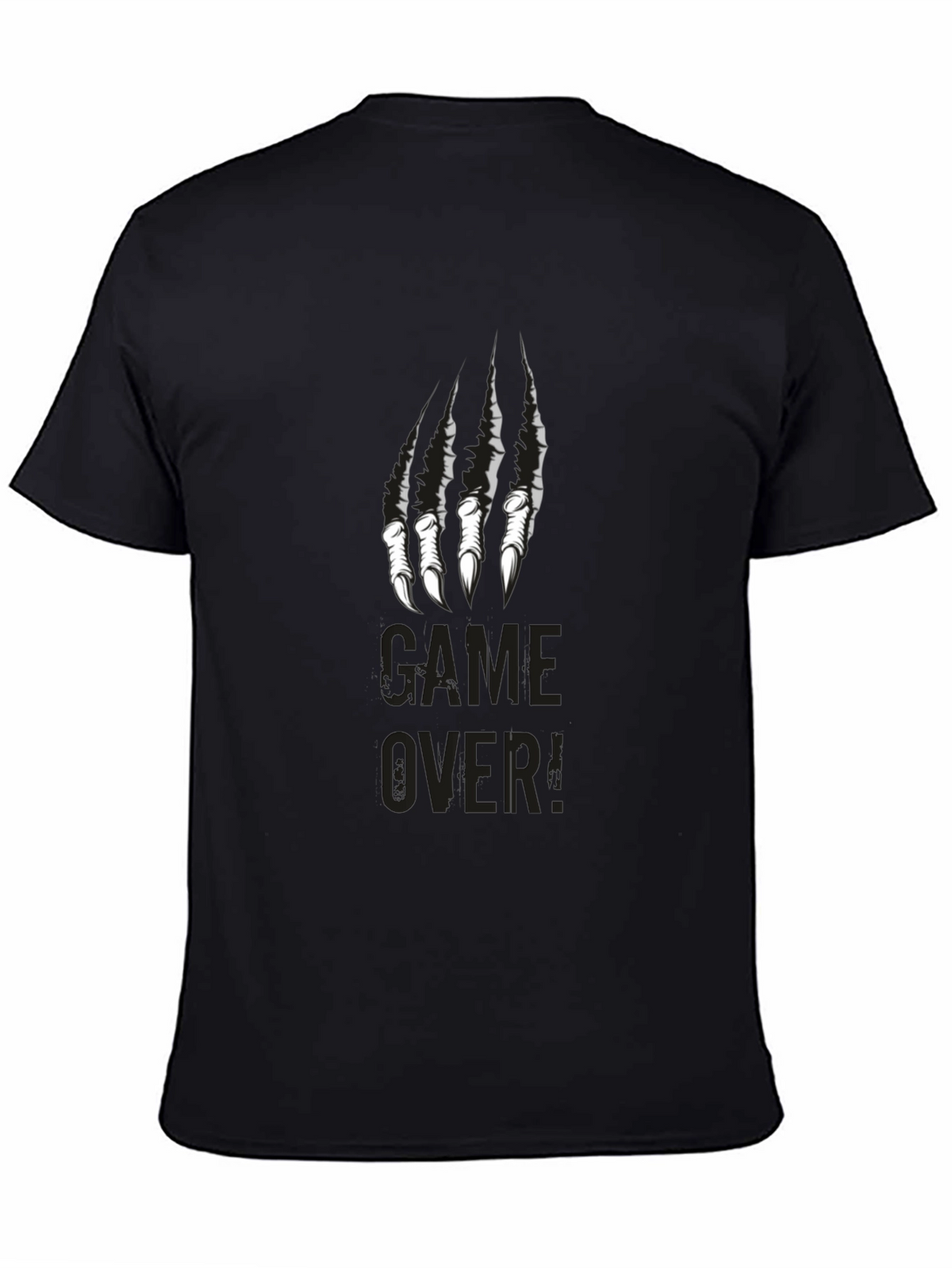 Game Over Graphic Print Crew Neck Tee
