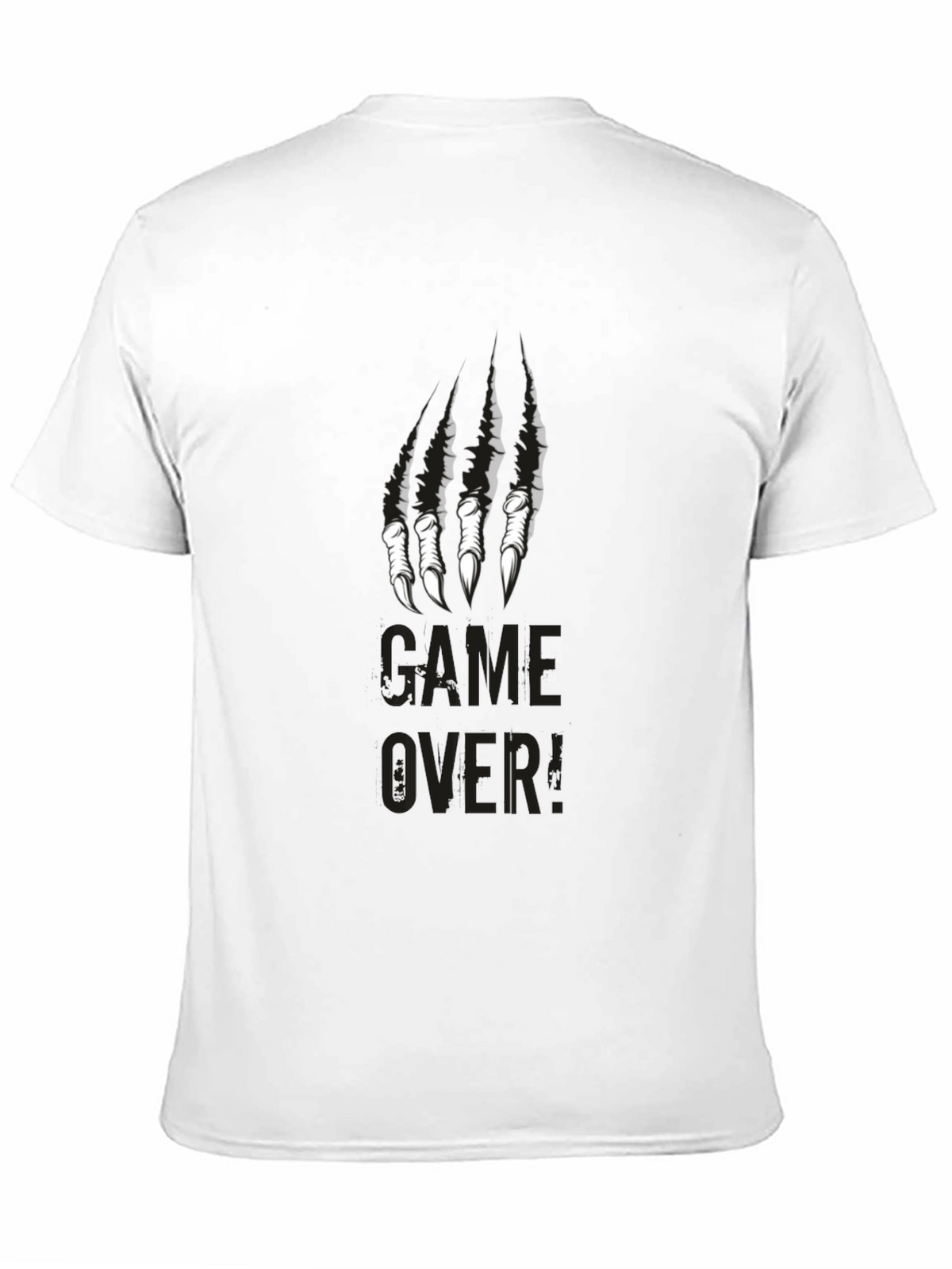 Game Over Graphic Print Crew Neck Tee