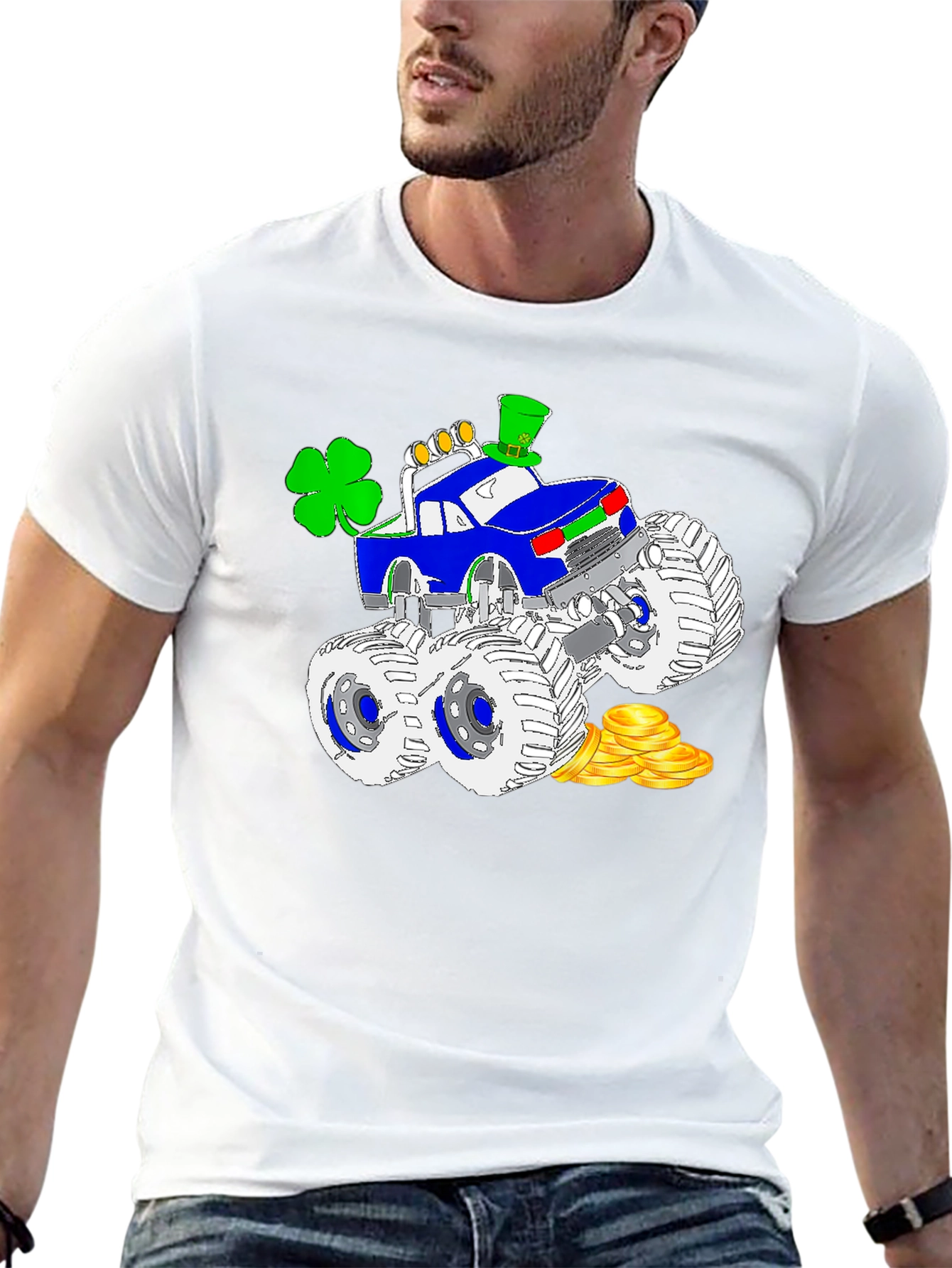 St. Patricks Monster Truck Graphic T-Shirt