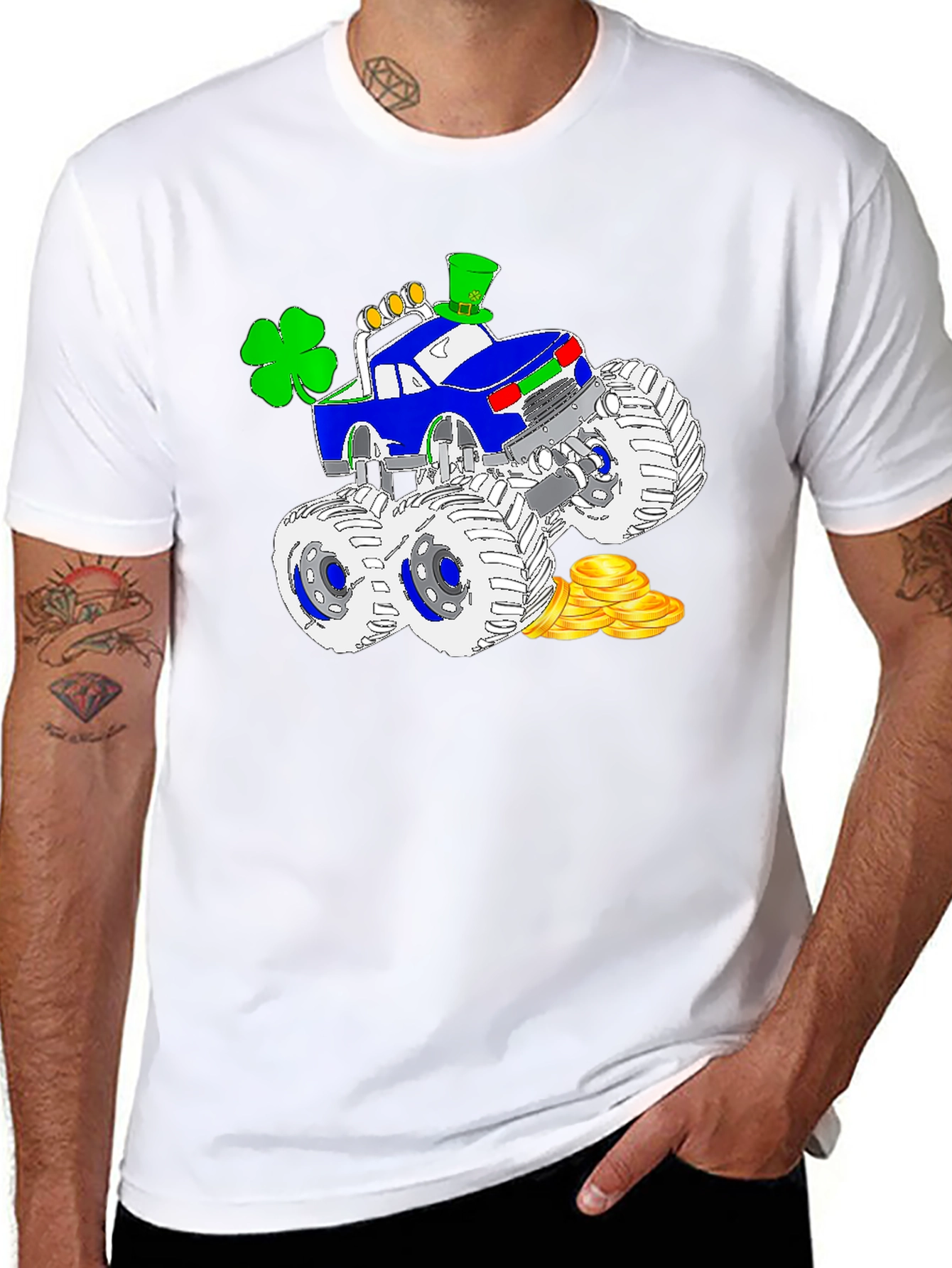 St. Patricks Monster Truck Graphic T-Shirt