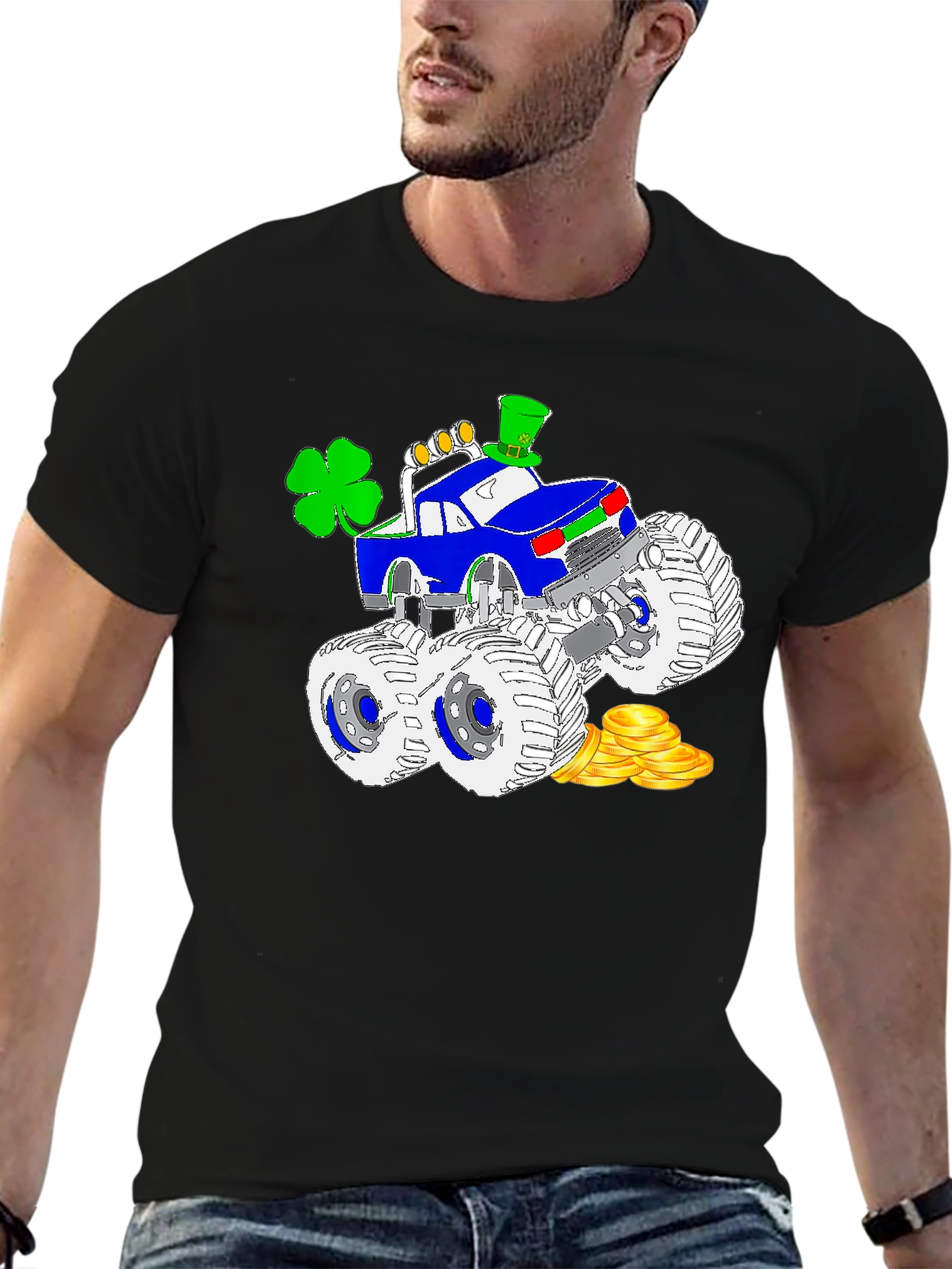St. Patricks Monster Truck Graphic T-Shirt