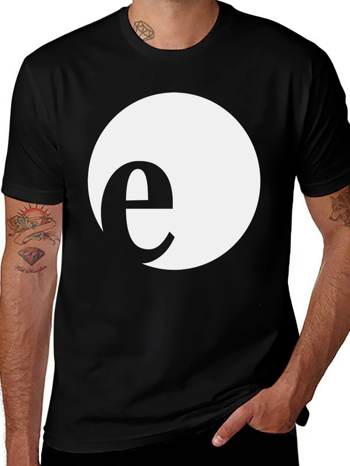 Minimalist e Circle Black T-Shirt