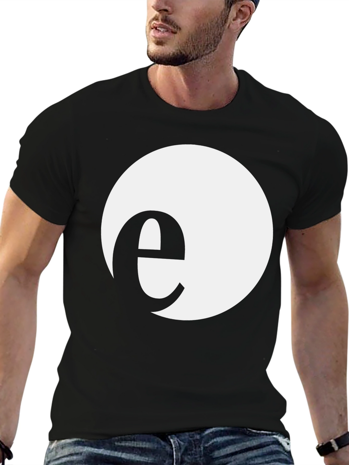 Minimalist e Circle Black T-Shirt