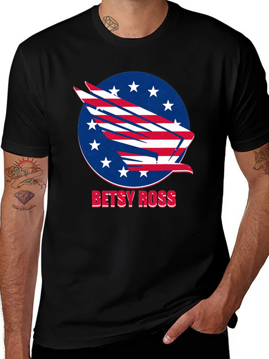 Betsy Ross American Flag Patriotic Eagle T-Shirt