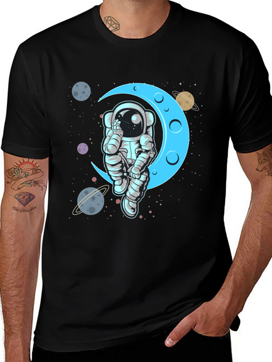 Astronaut Moon T-Shirt - Space Graphic Tee