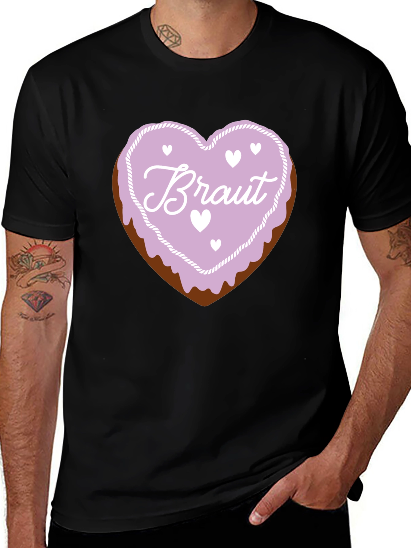 Bride to Be Black T-Shirt Sweetheart Candy