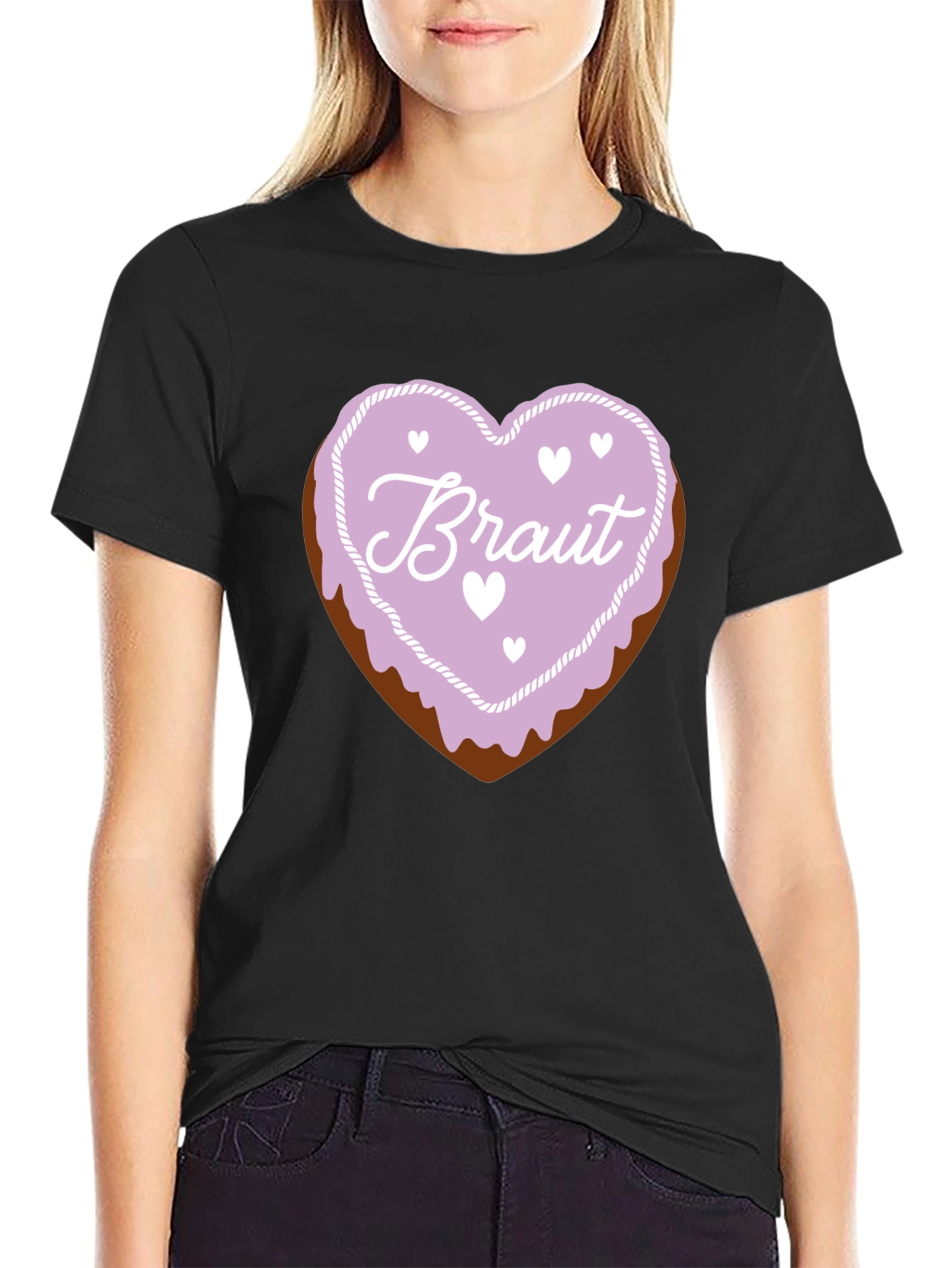 Bride to Be Black T-Shirt Sweetheart Candy