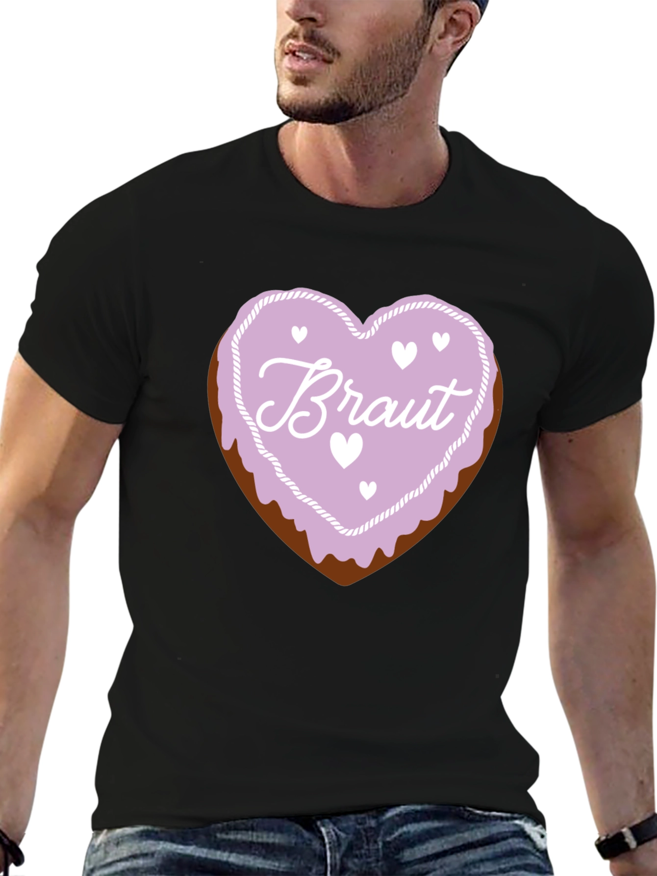 Bride to Be Black T-Shirt Sweetheart Candy