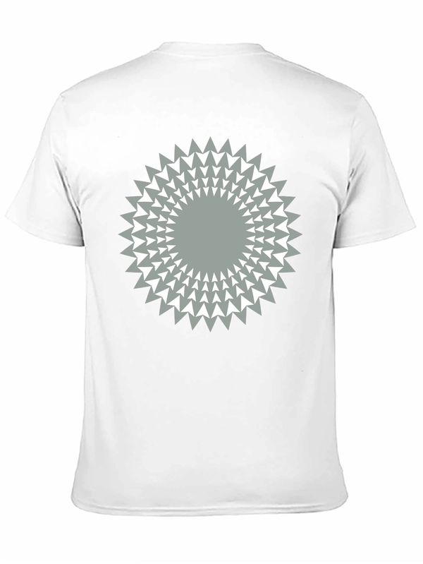 Geometric Starburst Graphic Tee - Modern Casual