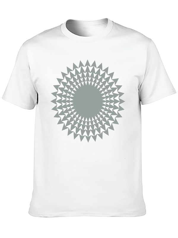 Geometric Starburst Graphic Tee - Modern Casual